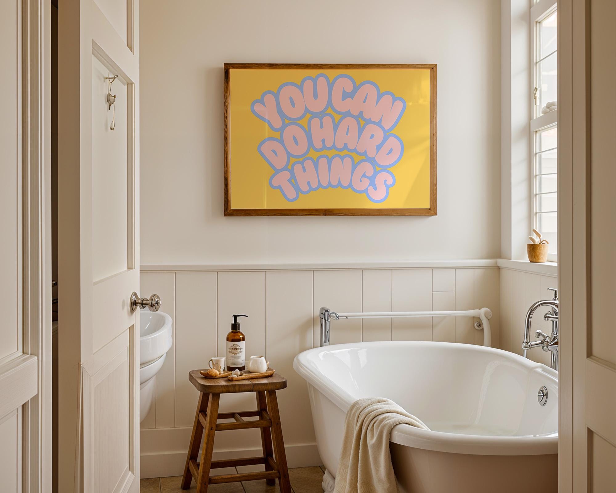 Classroom Art, Kids Room Art, inspiration Print, Positive Art Print, Hard things art print, Trendy Posters, Cute Positive Art, Yellow decor