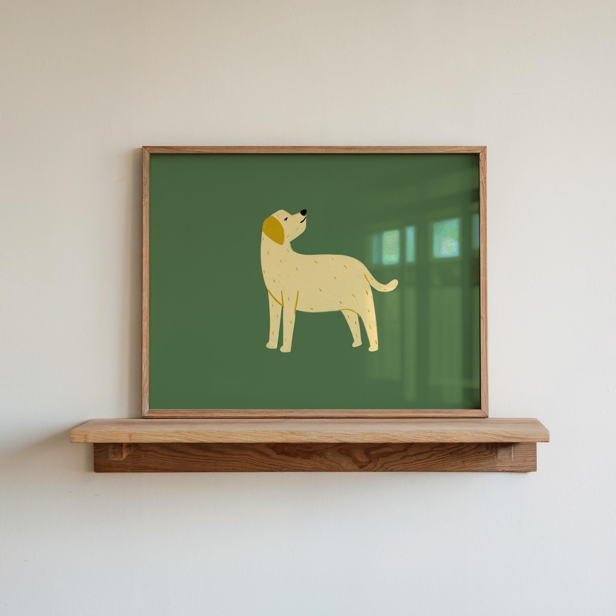 Lab Dog Art Print | Modern Dog Pop Art Poster | Colorful Dog Wall Decor | Digital Download for Gallery Walls & Maximalist Home Decor
