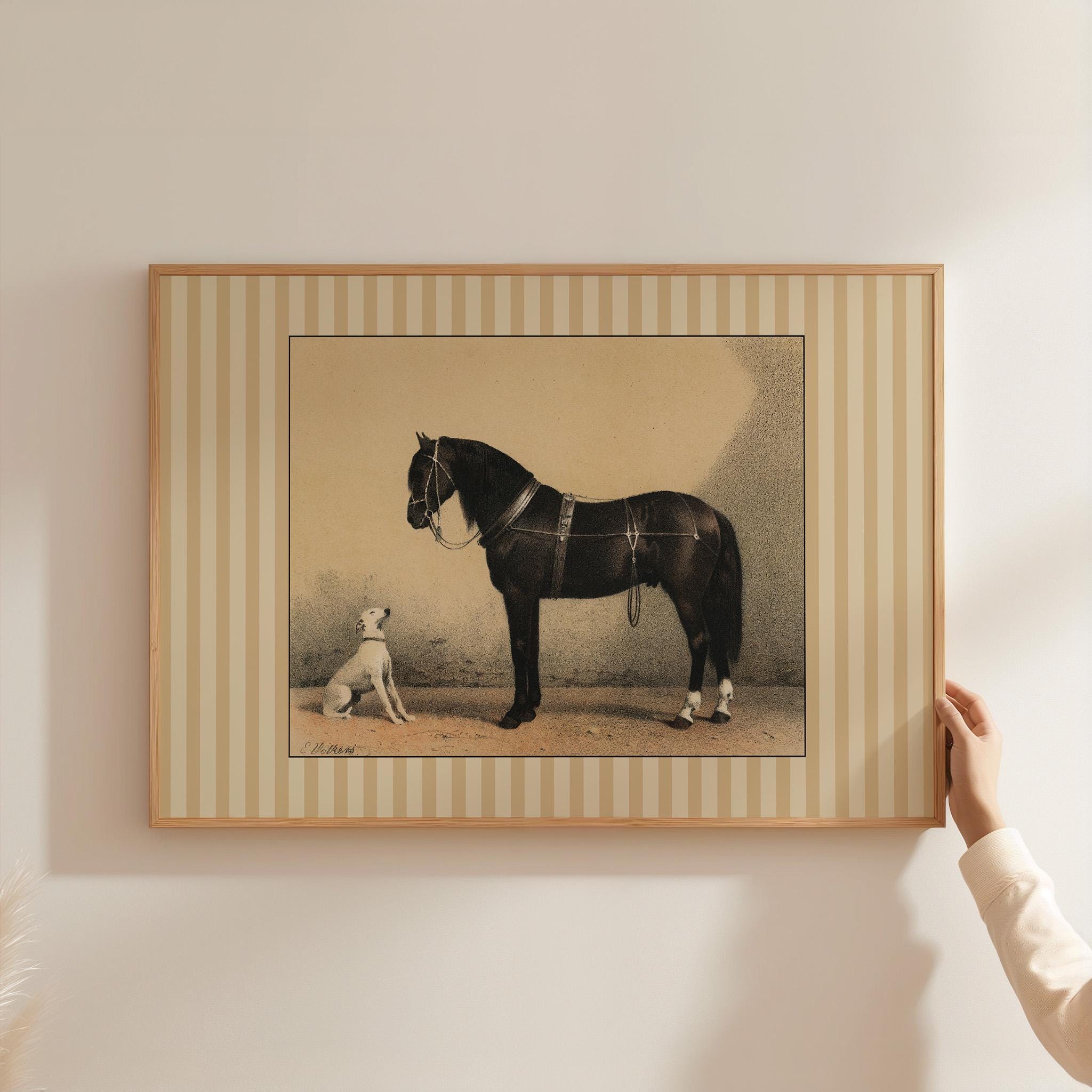 Horse Art Print, Boys Room Decor, Vintage Horse Art Print, Vintage Art Decor, Horse Painting, Digital Art Print, nursery decor