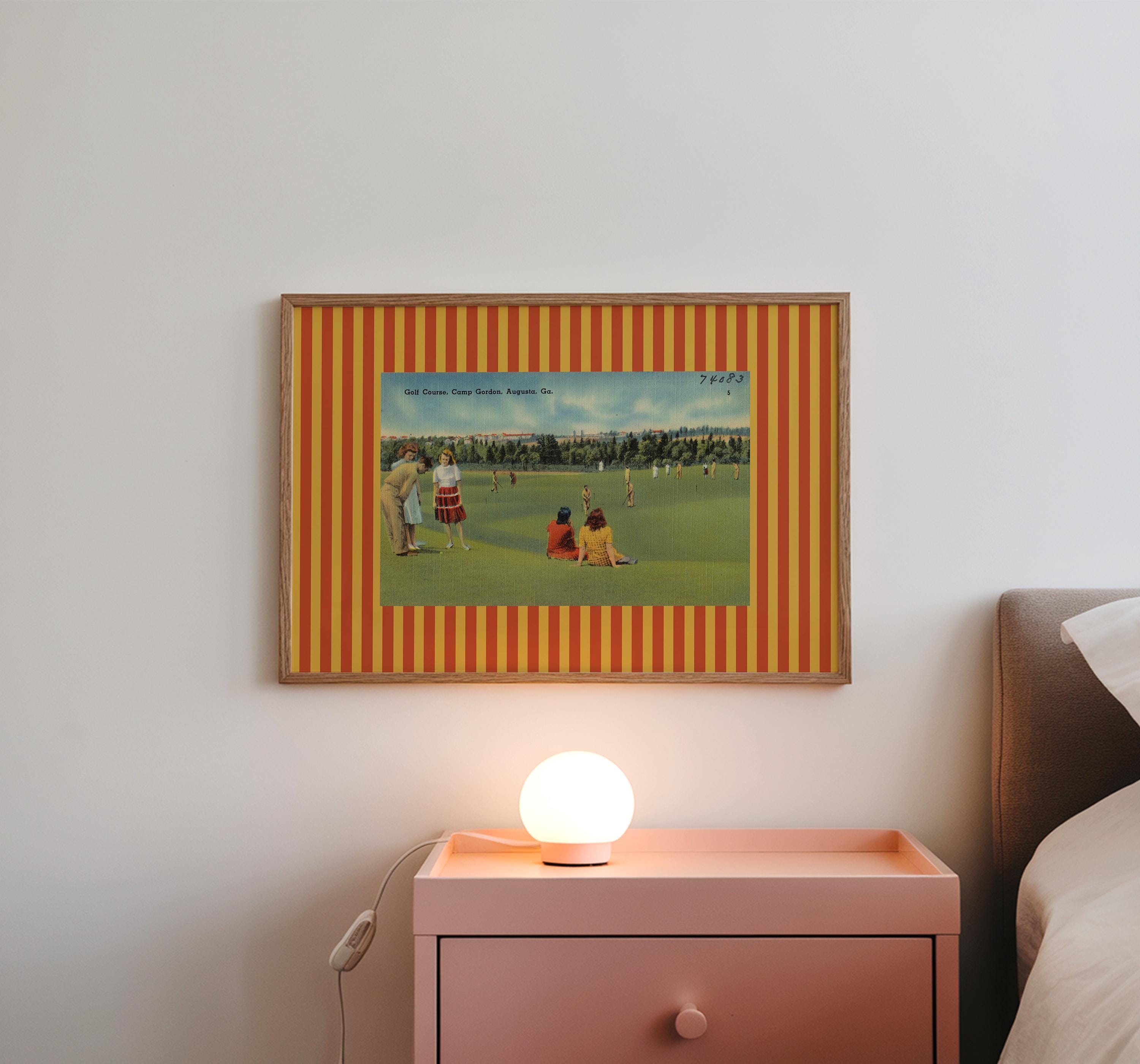 Golfers Print, Augusta Art, Retro Gift for Golfer Dad, Horizontal Vintage, Office Decor, Golf Poster, Masters Art Print, GS print Shoppe