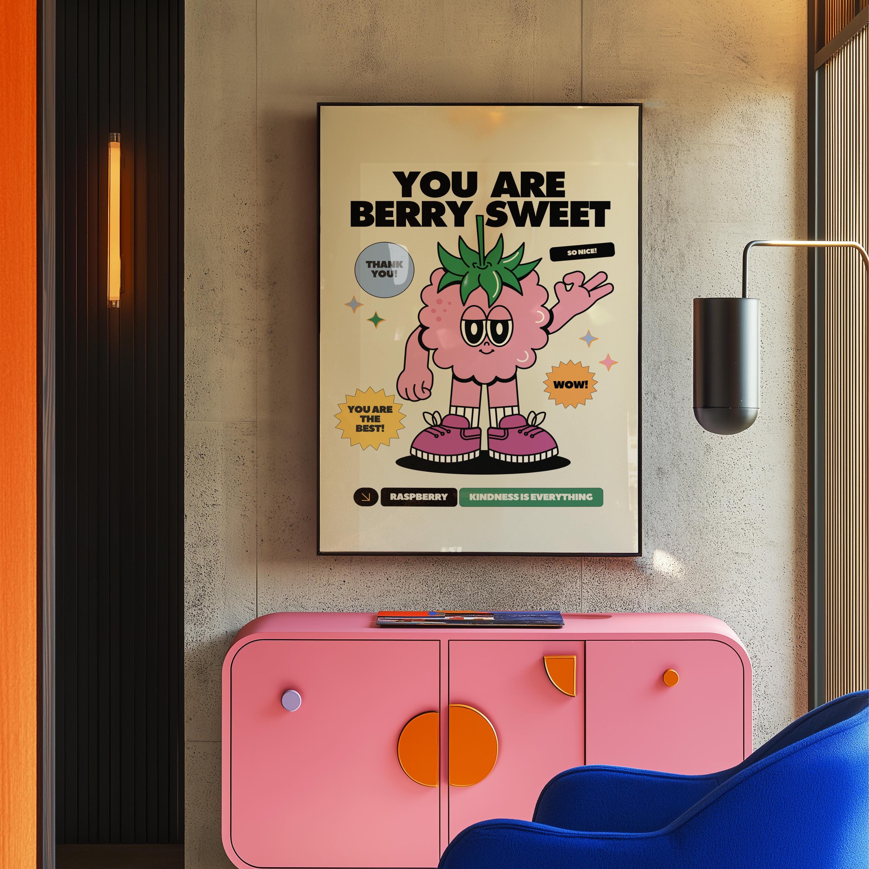Kids Wall Art, Gallery Wall Set of 2, Kids Art Prints, Classroom Decor, Classroom Poster, Digital Art Print Set, Fruit Art Print