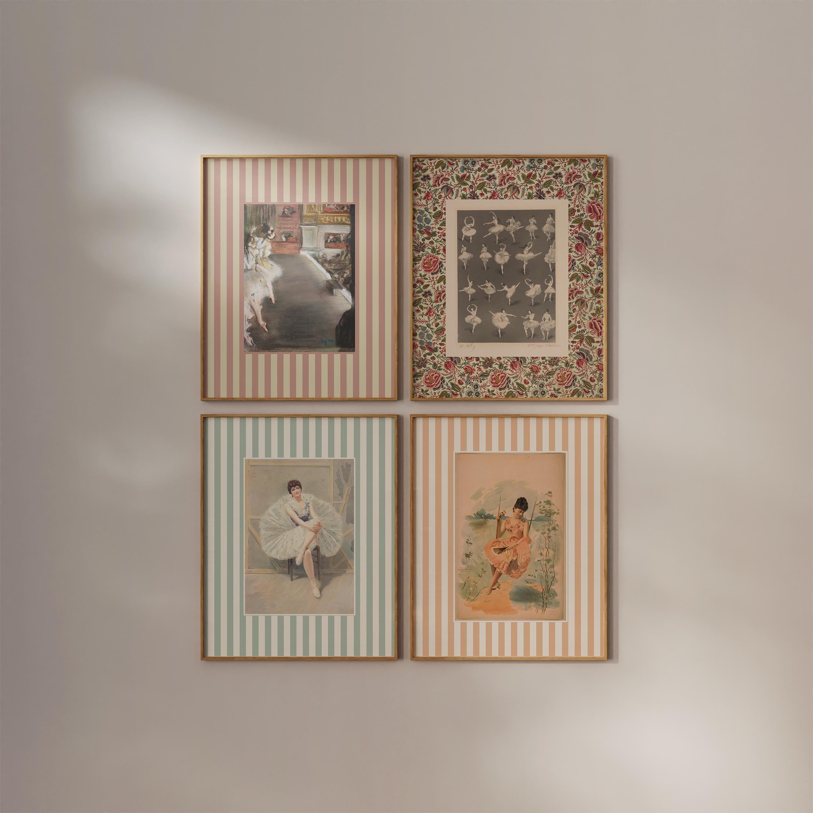 Gallery Wall Bundle of 4 Ballet Digital Art Prints