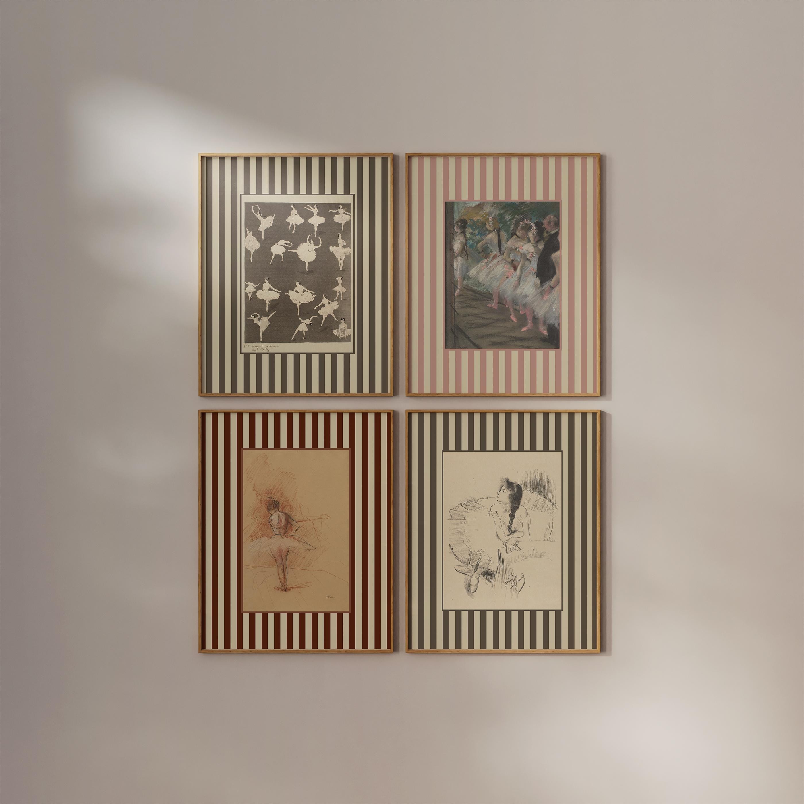 Gallery Wall Bundle of 4 Ballet Digital Art Prints