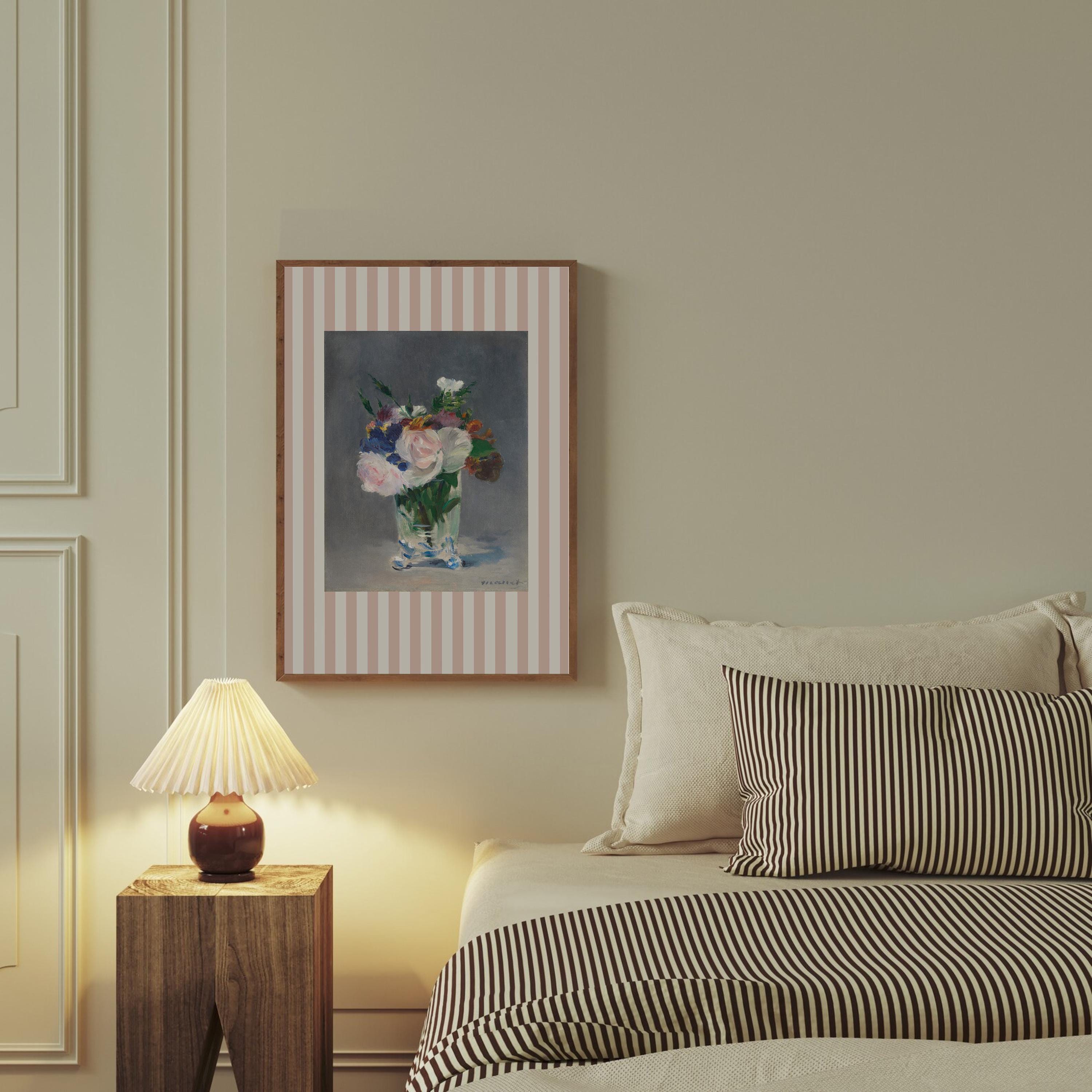 Floral Art Print, Vintage Art Print, Cottagecore Neutral Decor Digital, PRINTABLE Download, Vintage Wall Art, Pink Girls Art