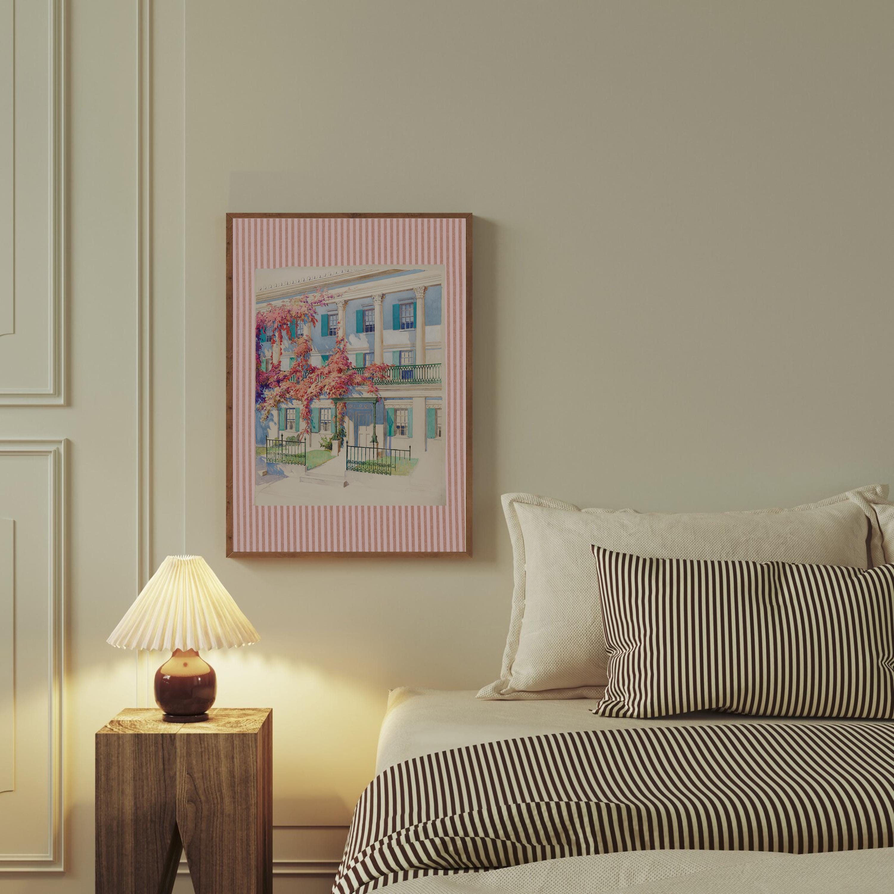 Modern Southern Wall Art, Coastal Grandma Digital Download, Preppy Grandmillennial Art, Instant Southern Art, Wall Decor Print, Architecture