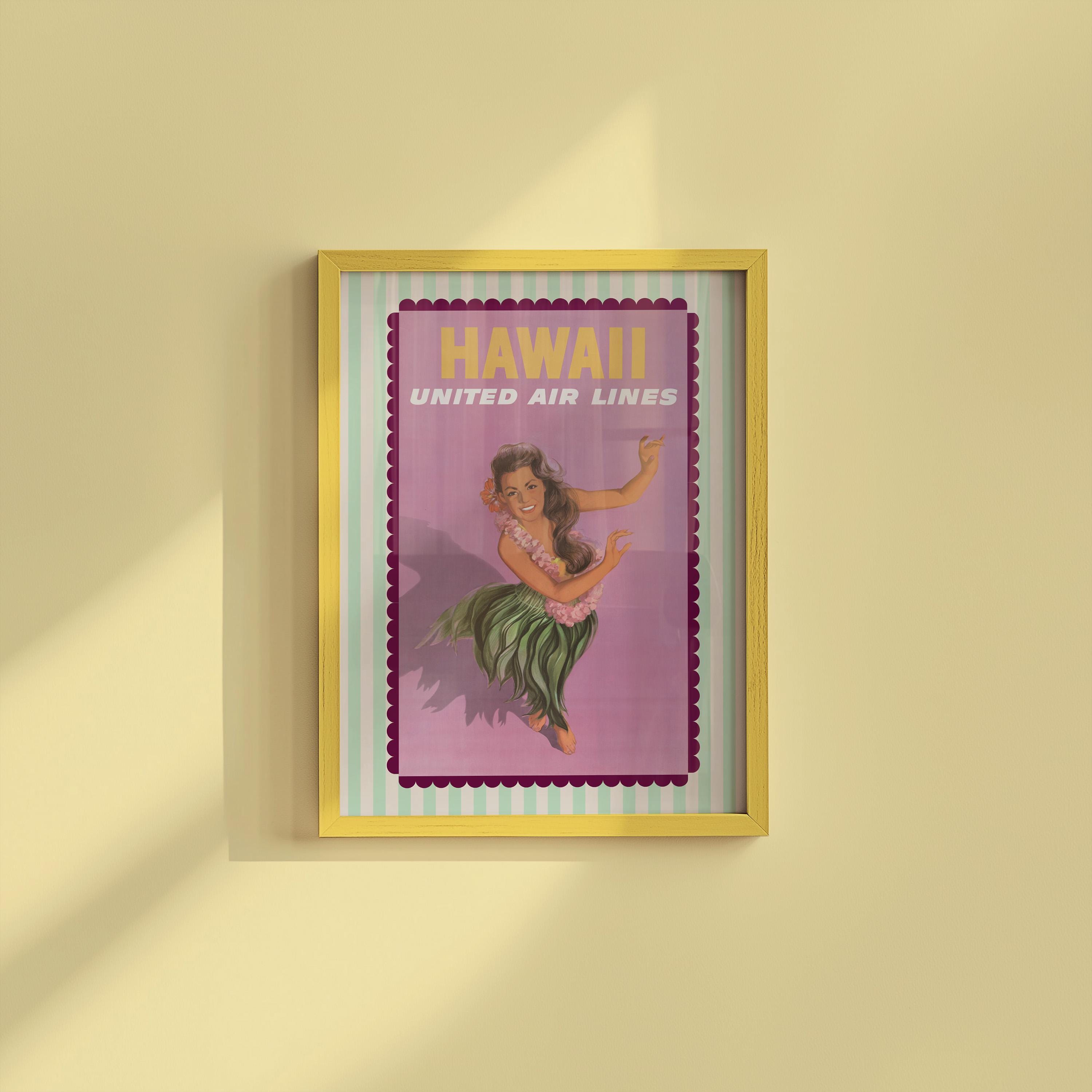 Hawaii Posters: Retro Art Print for Hawaii Decor, Purple Hawaii Art, Travel Wall Art, Unique Home Decor from GS Print Shoppe