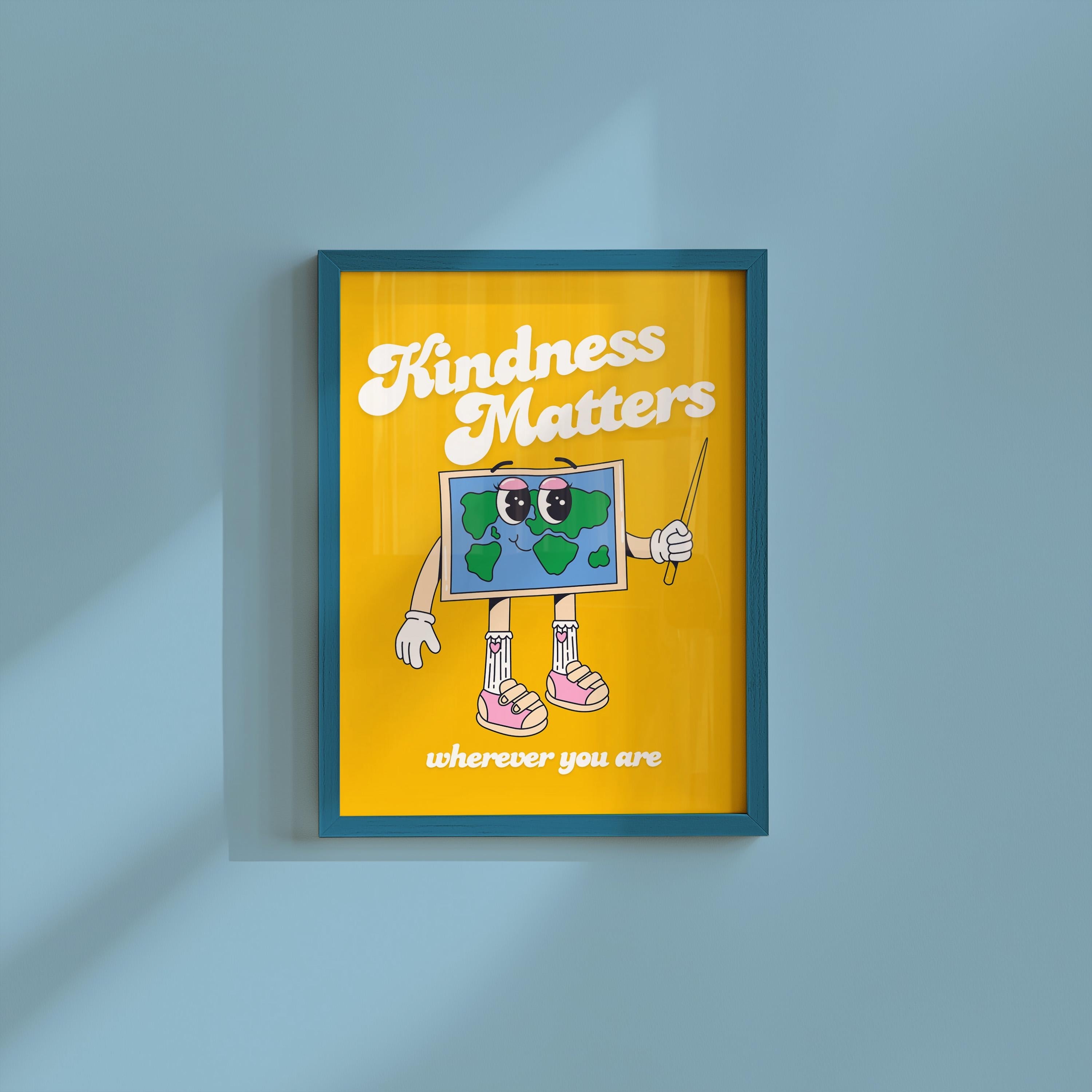 School Print, Inclusivity Digital Print, Instant Download, Kindness Matters Art, Retro Art Print, Classroom Posters, Kids Room Art