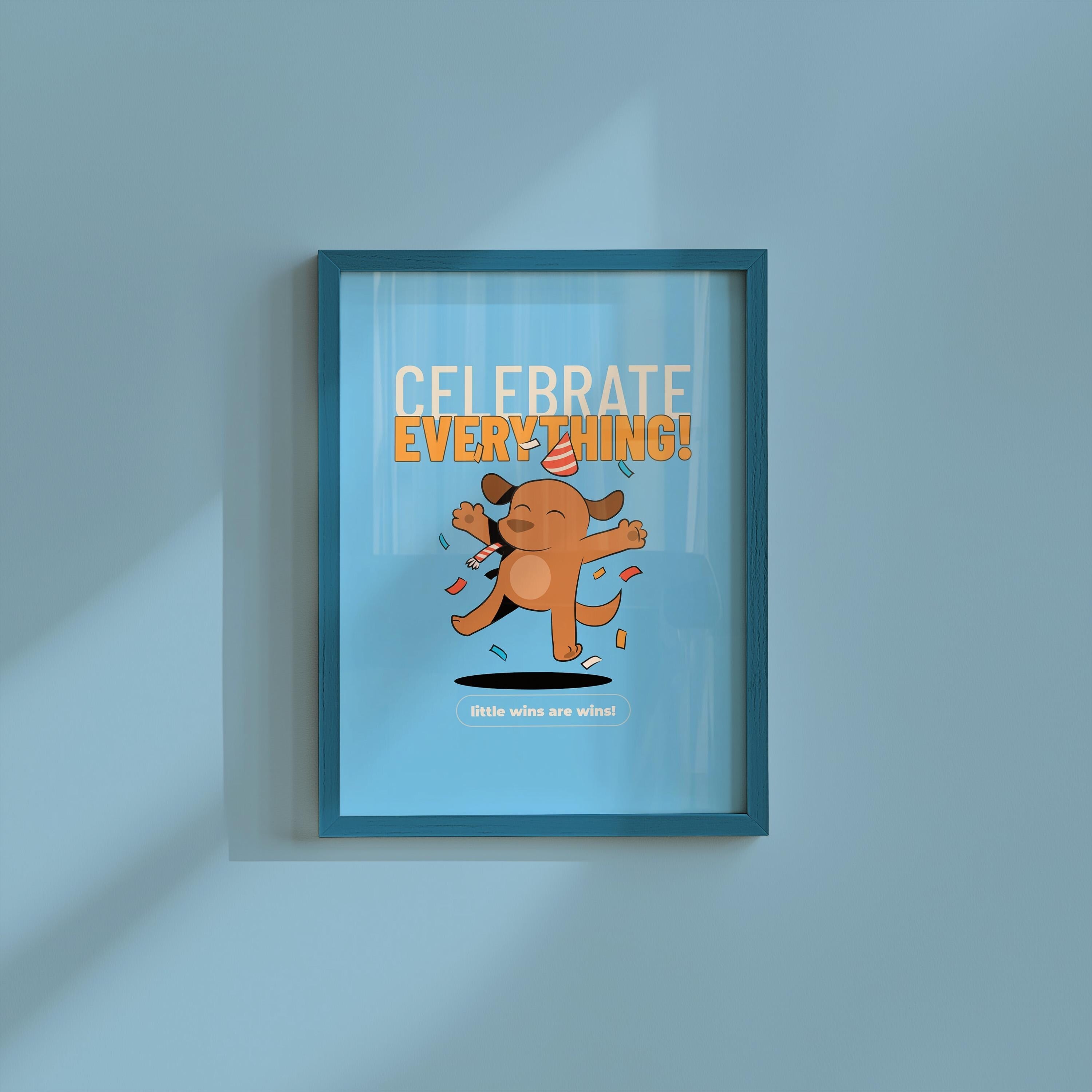 Classroom Art, Cute Retro Print, Dog Cartoon Art, Retro Mascot Print, Funky Groovy Minimal Retro Poster, Positivity art print, inspo art