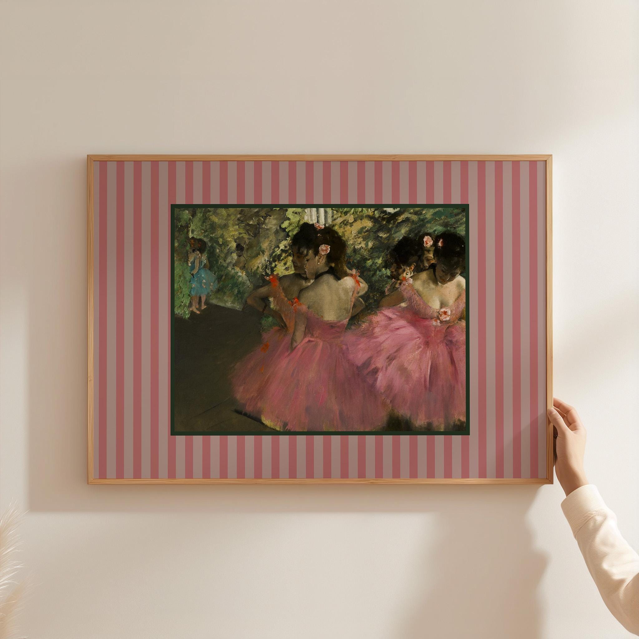 Vintage Dance Poster, Retro Vintage Print, Ballerina Decor, Digital Download, Ballet Art Print, Cottagecore Art, Vintage Aesthetic, Pink Art