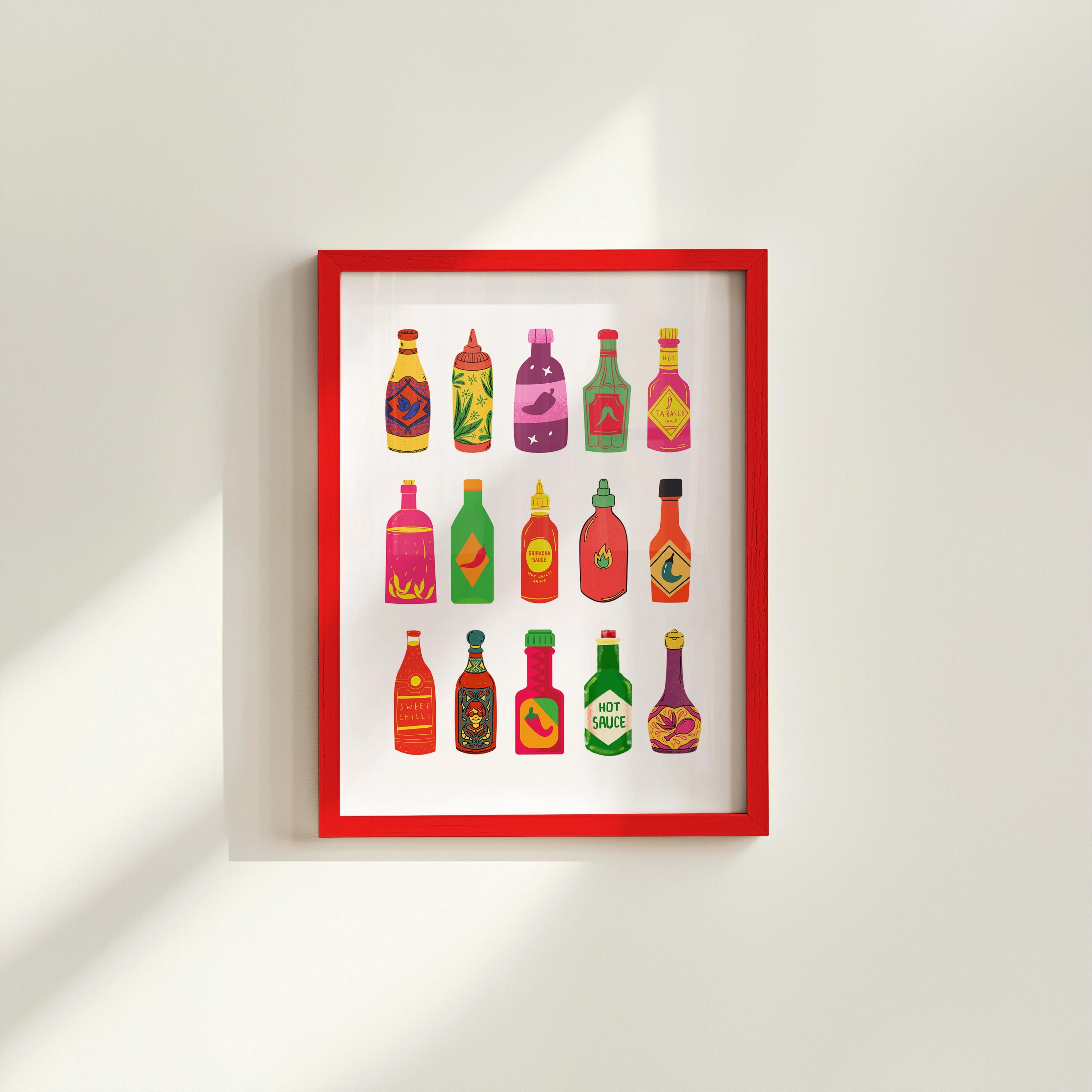 Vibrant Kitchen Wall Art Print Bundle, Digital Download, Trendy Decor, Instant Download, Multiple Sizes, Food Art Print, High Quality JPEGs