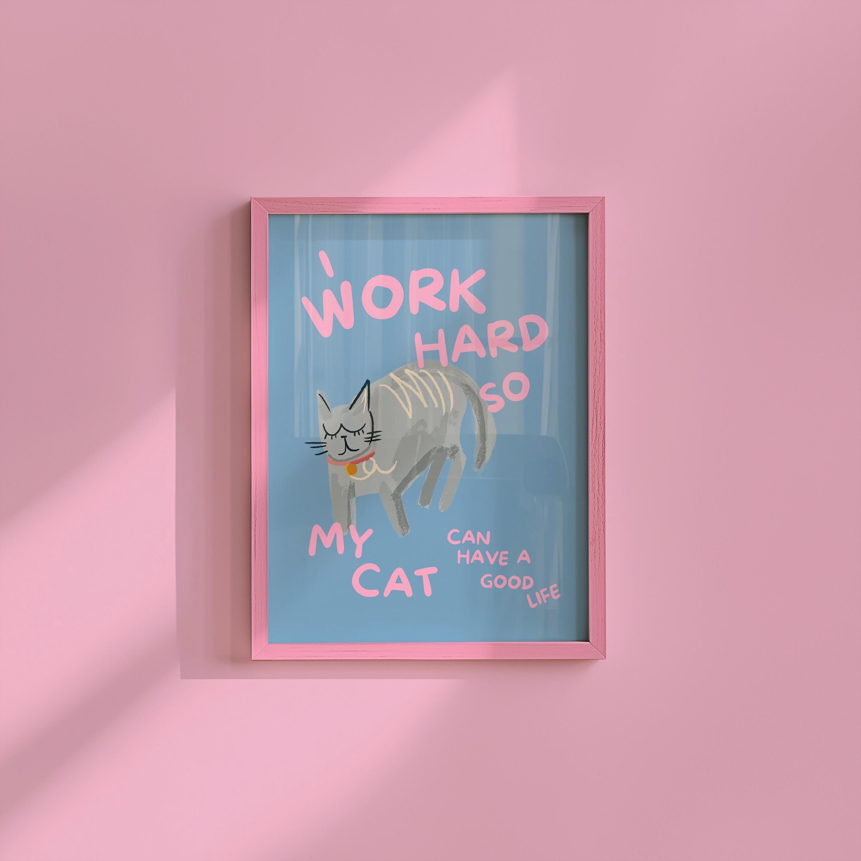 Digital Download, Funny Cat Wall Print, Fun Animal Decor, Downloadable Art, Cute Cat Art, Pop Art, Digital Art Print, Animal Wall Art
