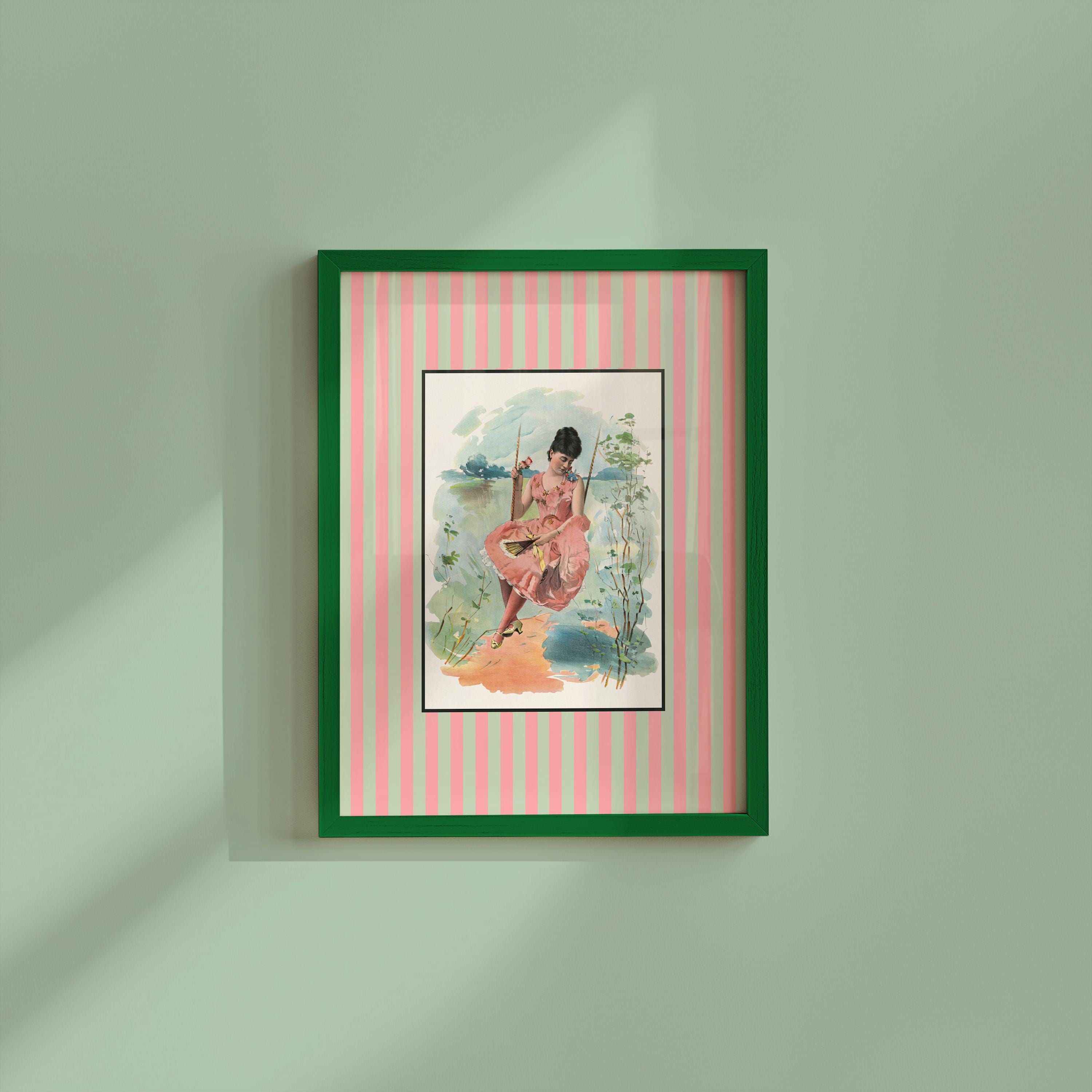 Fashion Art Print, Dorm Decor, Girls Room Art, Gallery Wall Art, Vintage Pink Decor, Classic Art Print, Vintage Fashion, GS Print Shoppe