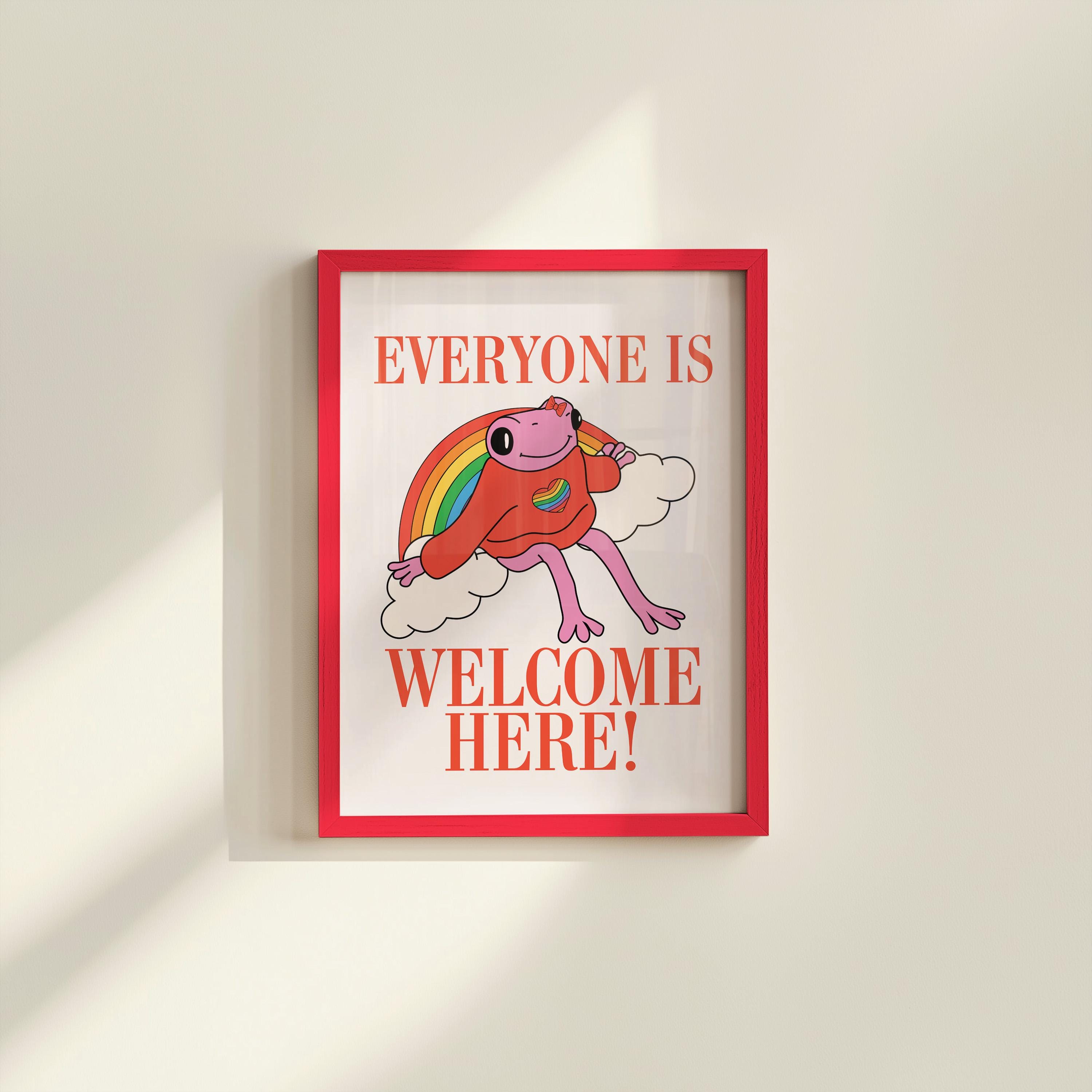 School Art, Inclusive Digital Print, Instant Download, LGBTQ Art, LGBTQIA Posters, Retro Cartoon Art Print, Classroom Posters