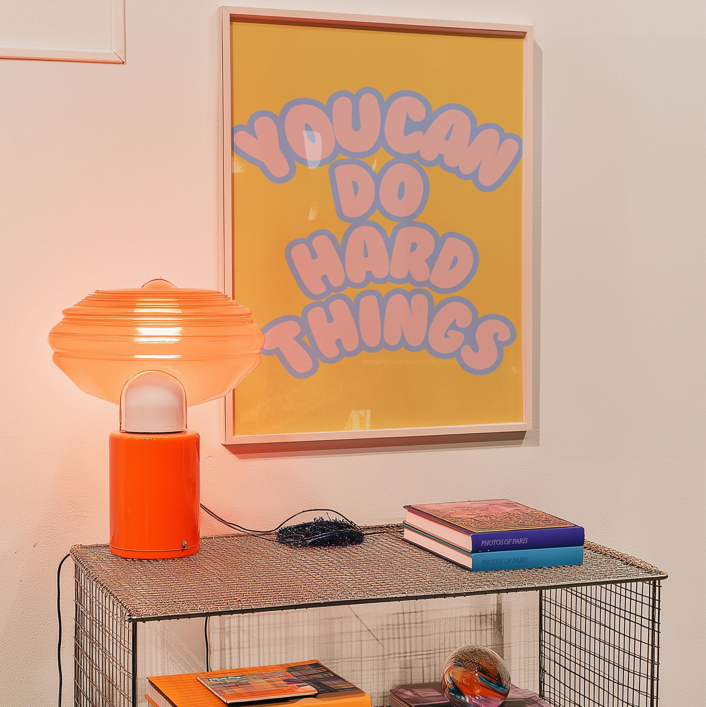 Classroom Art, Kids Room Art, inspiration Print, Positive Art Print, Hard things art print, Trendy Posters, Cute Positive Art, Yellow decor