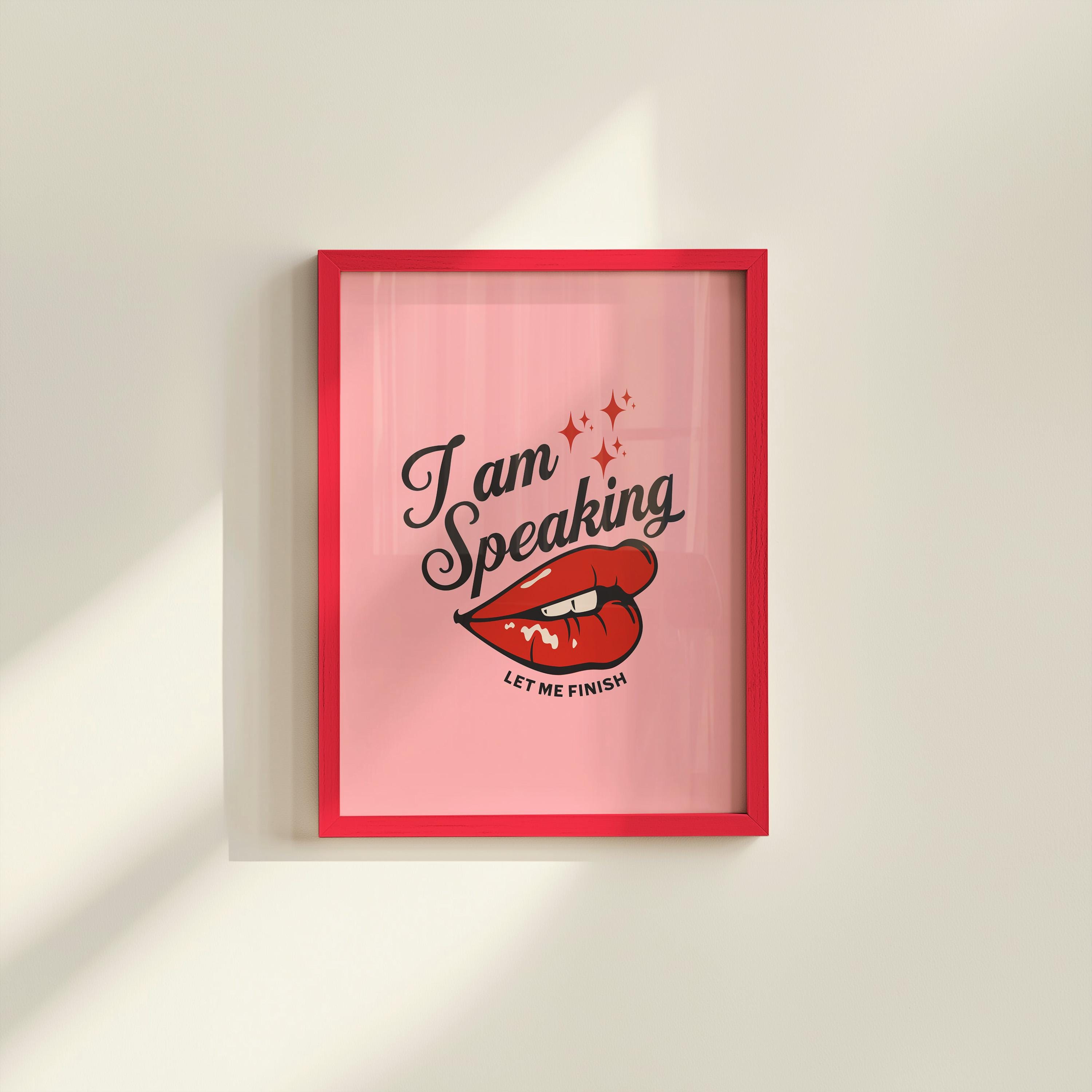 I am Speaking-Digital Prints-Wall Art Print-Kamala Posters-Kamala Harris 2024-Living Room Decor-Kamala Harris Art, gs print shoppe