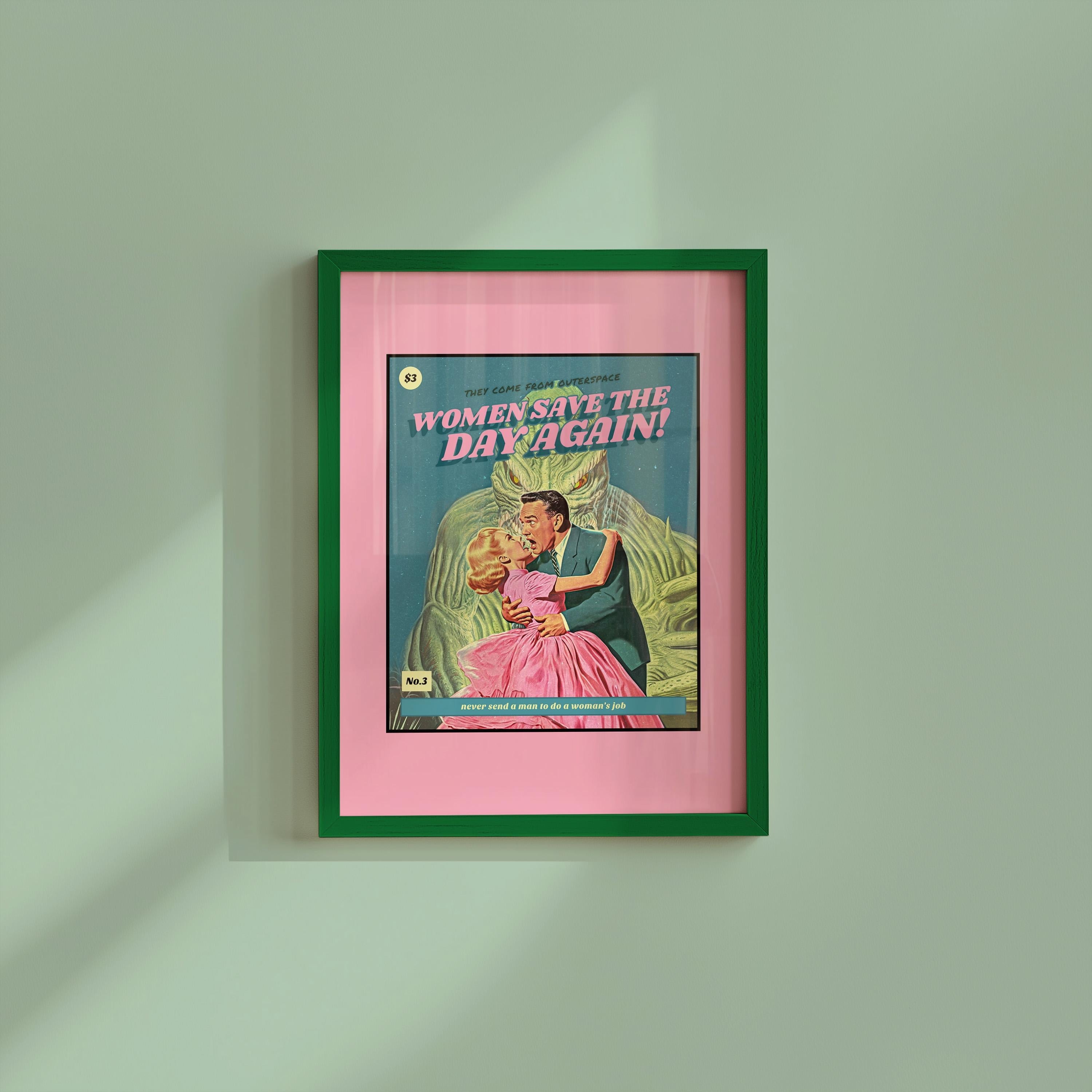Digital Prints,Wall Art Print,Funny Wall Art,Preppy Aesthetic Art,Apartment Art,Feminist Art,Living Room Decor,Bright Art,Pink Cartoon Art