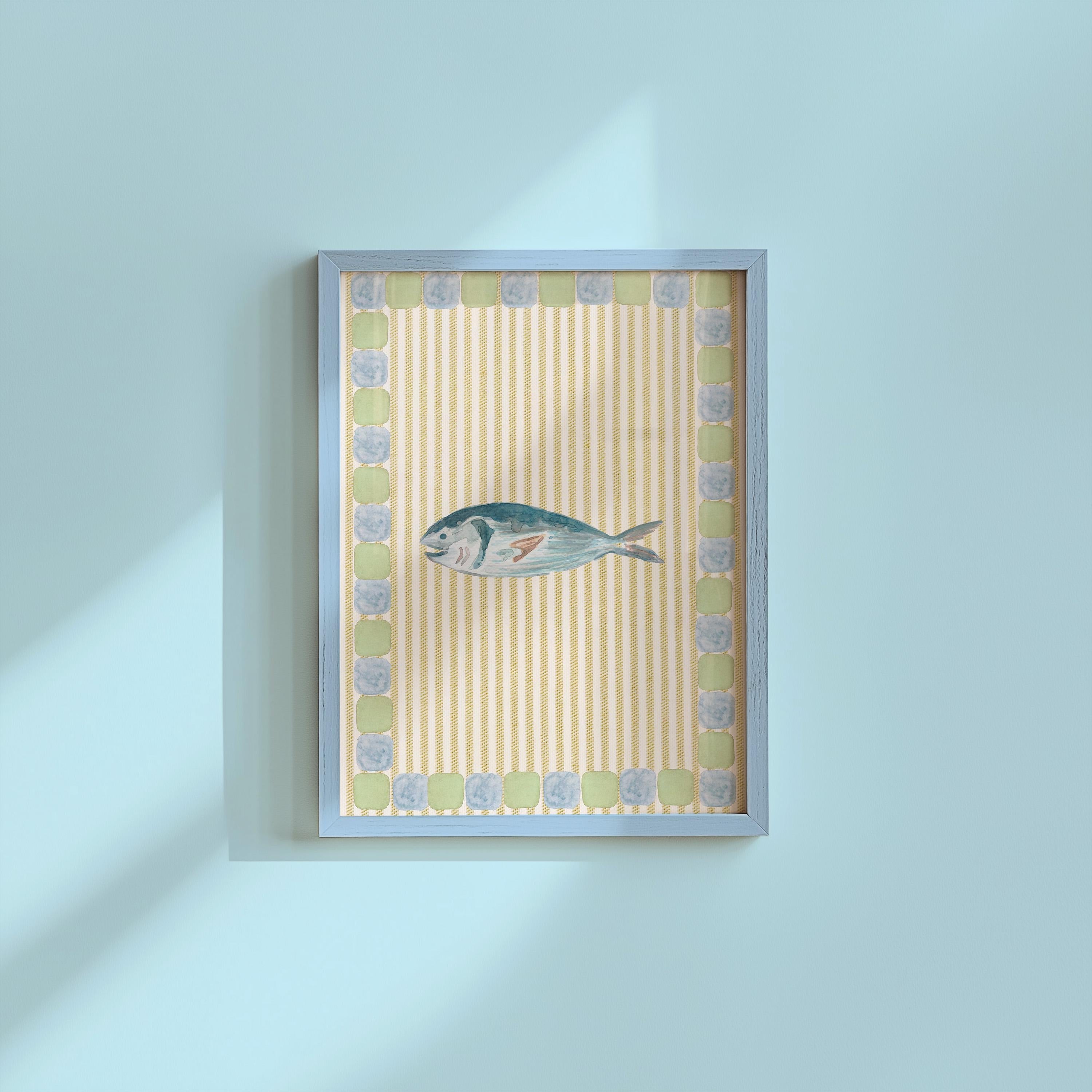 Fish Art Print, Digital Wall Art, Trendy Decor, Abstract Vintage Painting, English Garden, Watercolor Fish Art, GS Print Shoppe