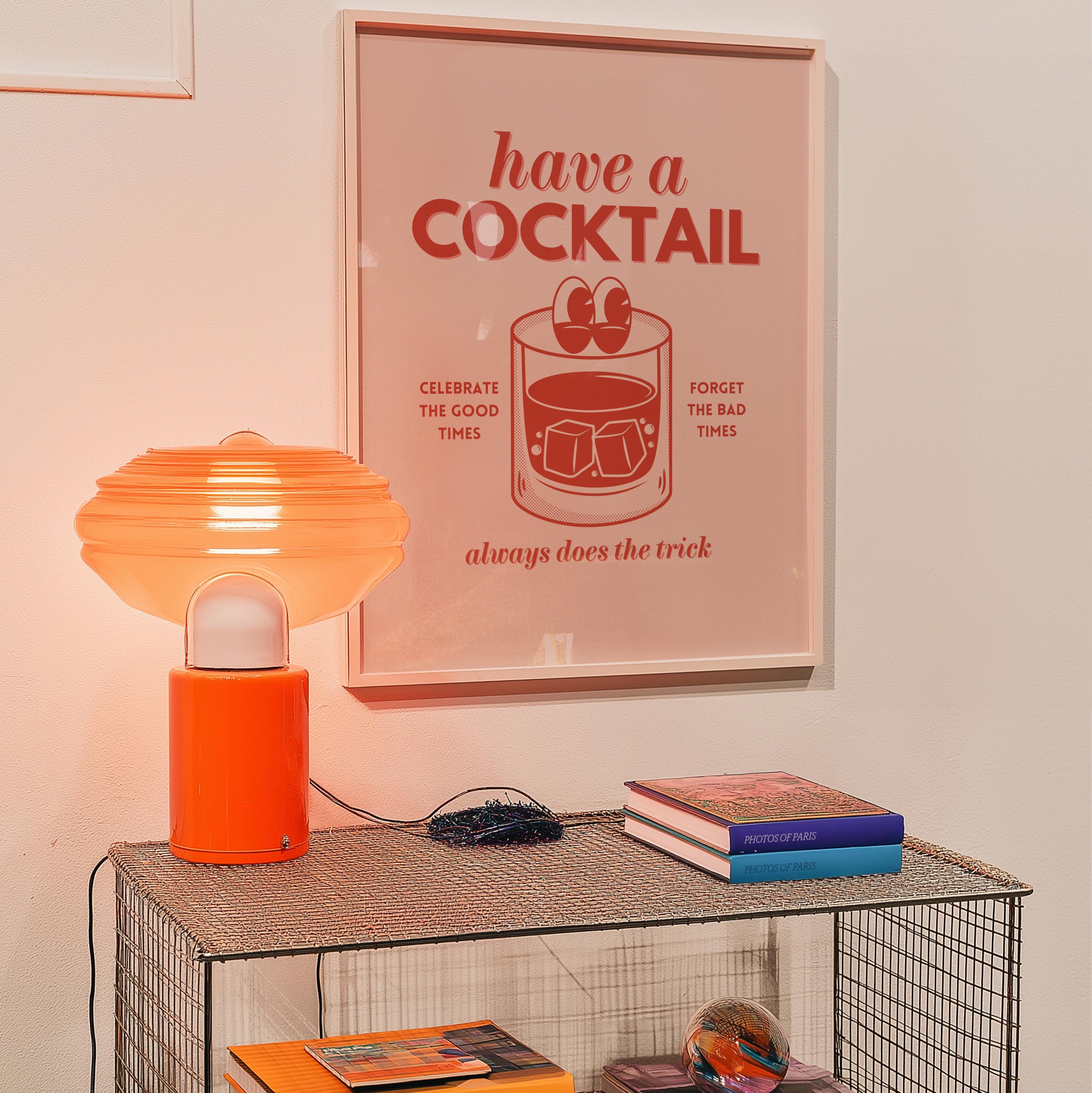 Have a Cocktail Cartoon Digital Art Print