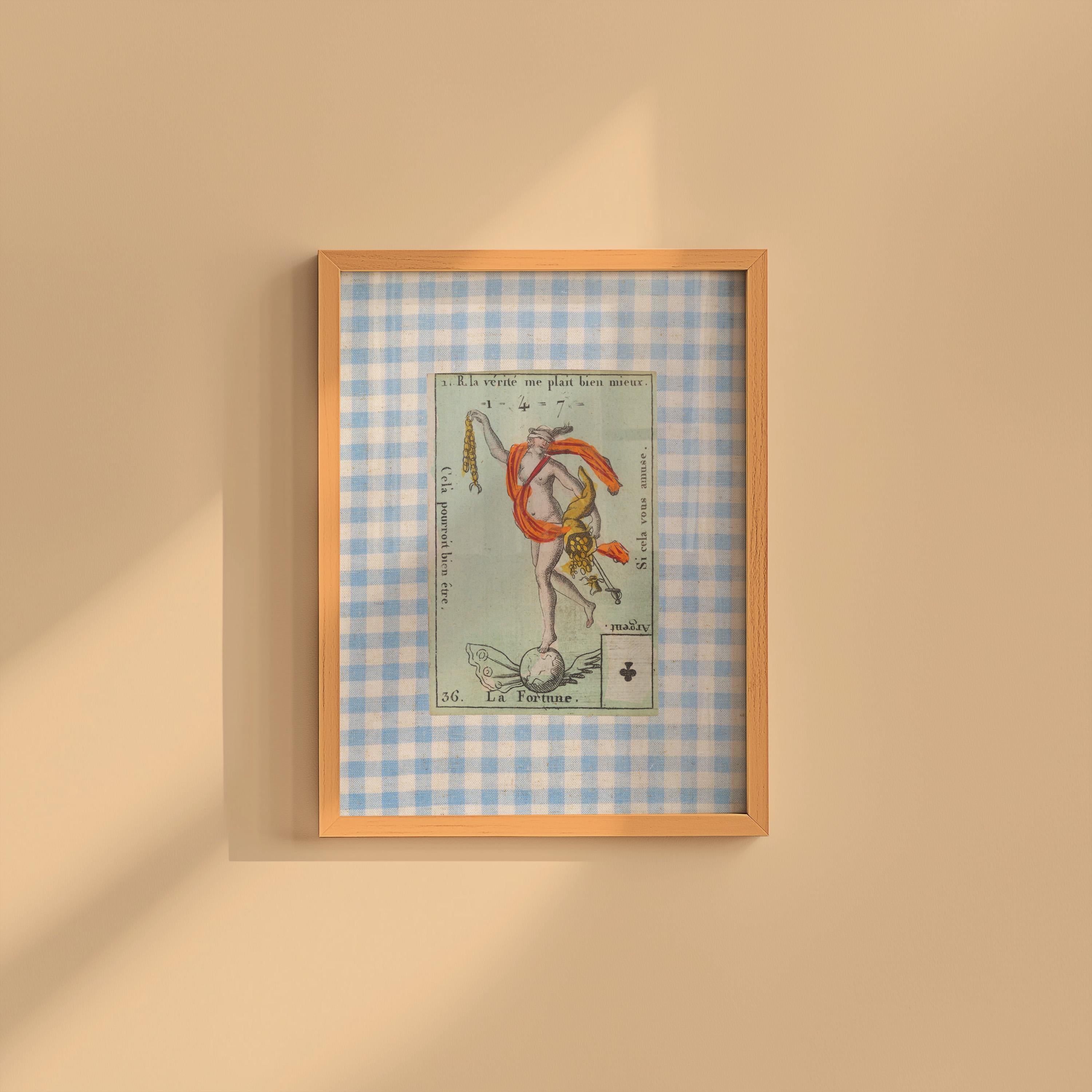 Vintage Style, Tarot Art Print, Blue Checker Art, Queen of Hearts Art, Digital Download, Retro Poster, Printable Art, Queen Art, Girls Room