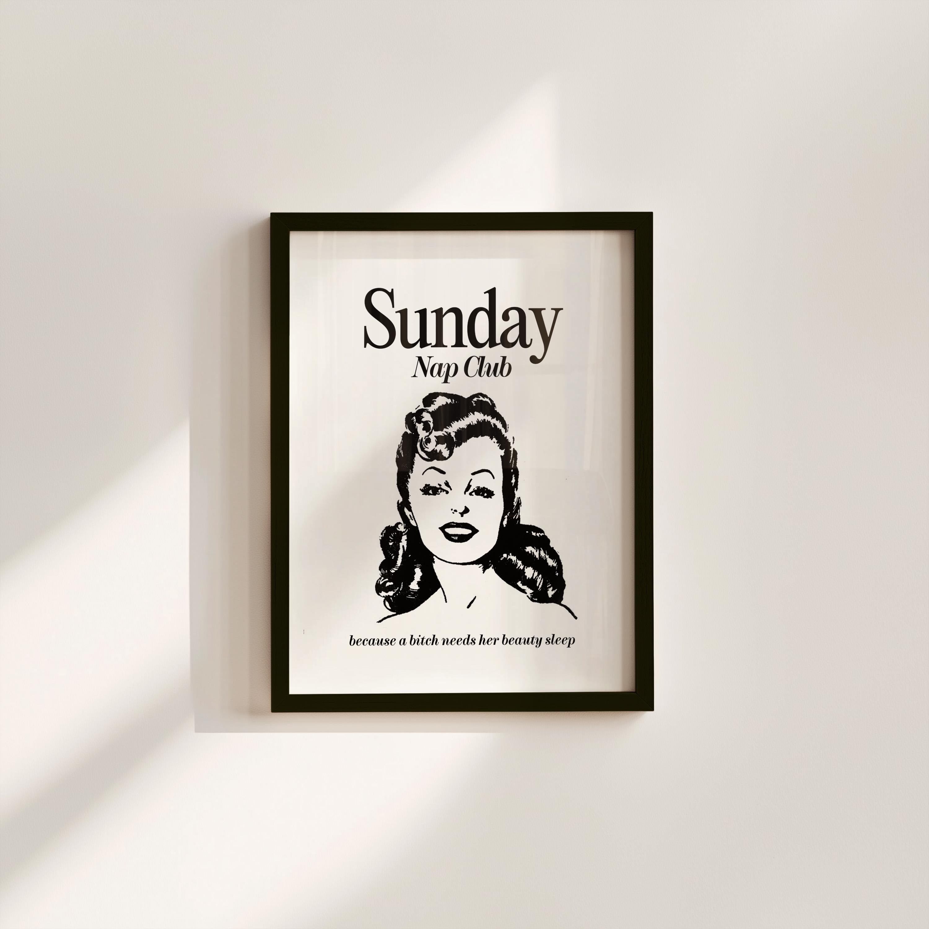 Sunday Nap Club Comic Digital Art Print