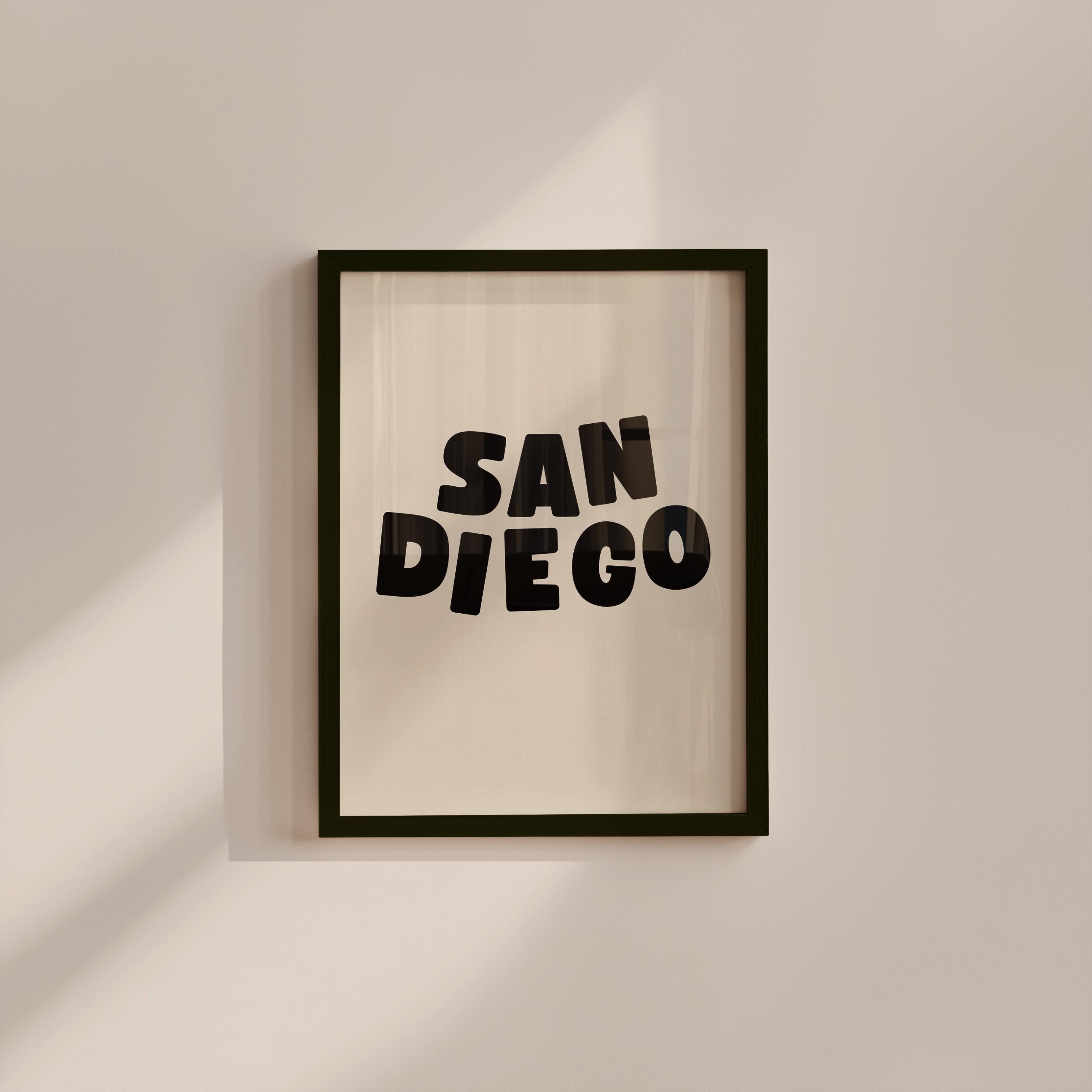 San Diego Minimal Digital Art Print