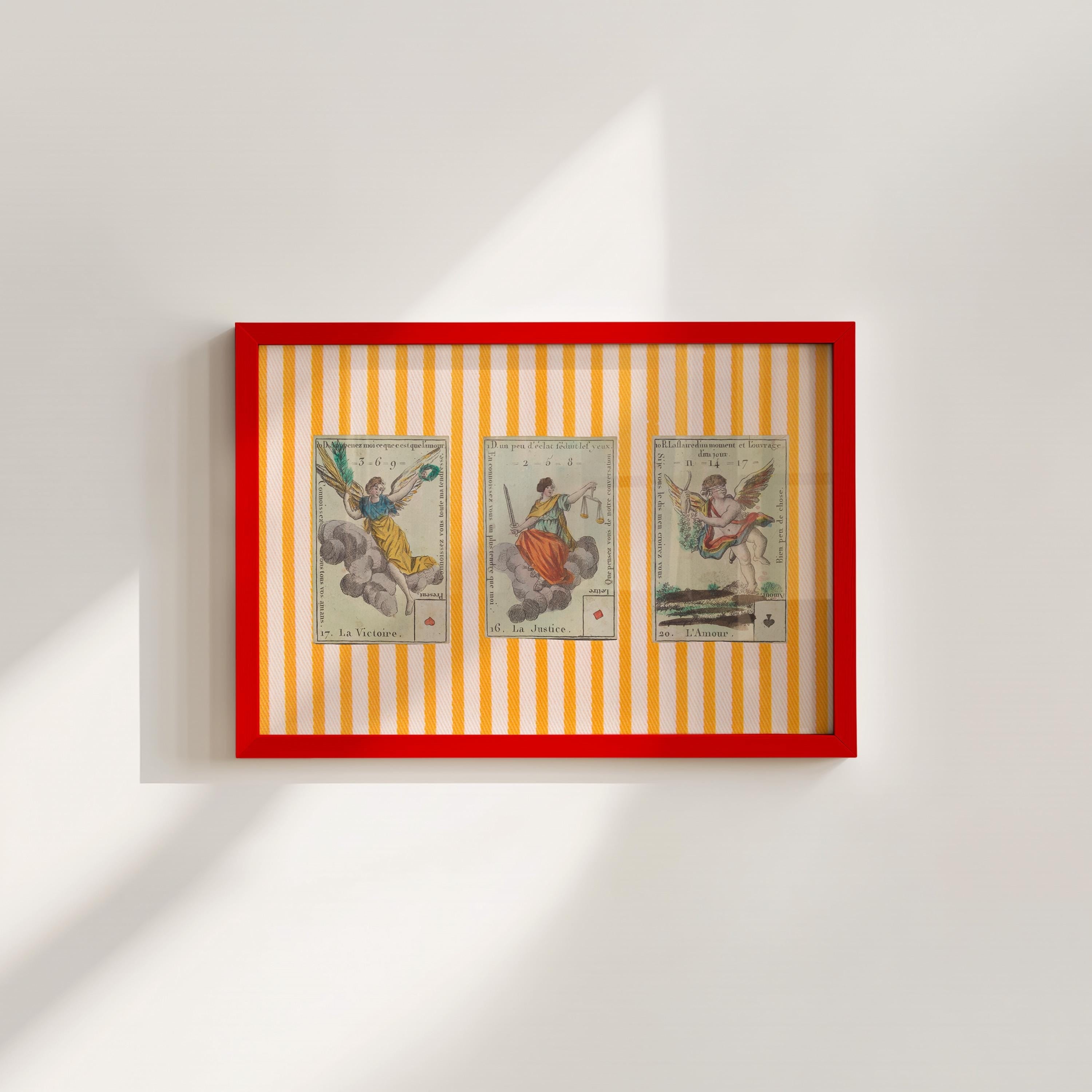 Three Vintage Cards Digital Art Print