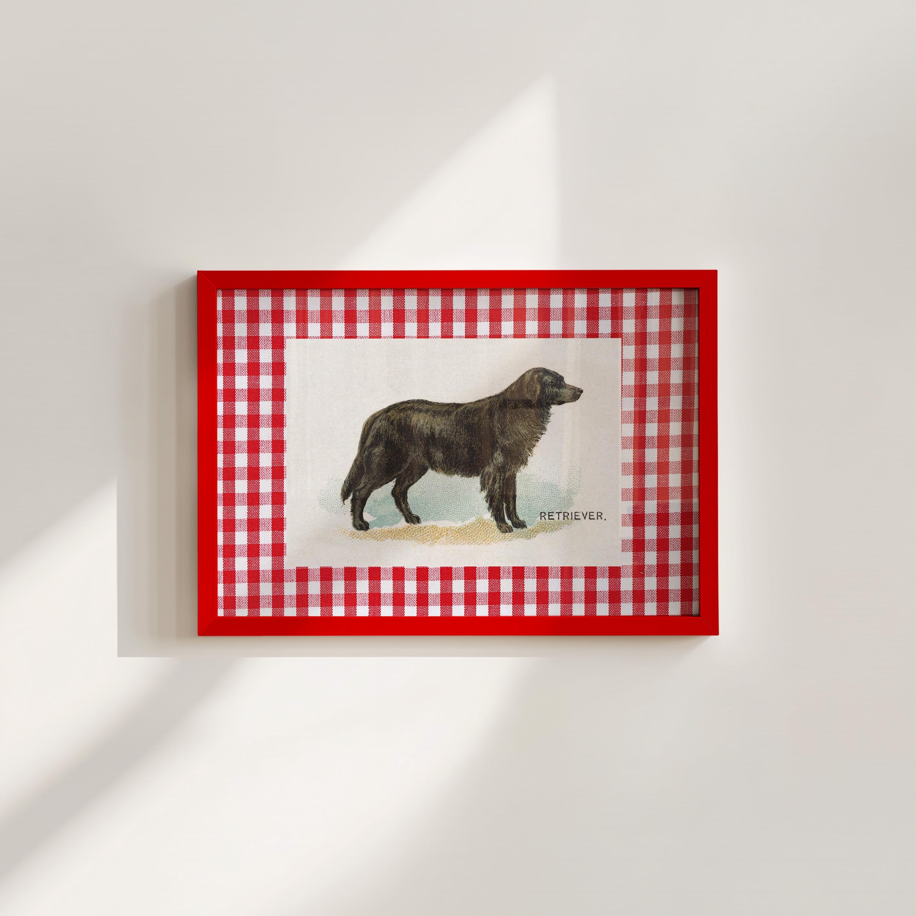 Vintage Retriever Digital Art Print