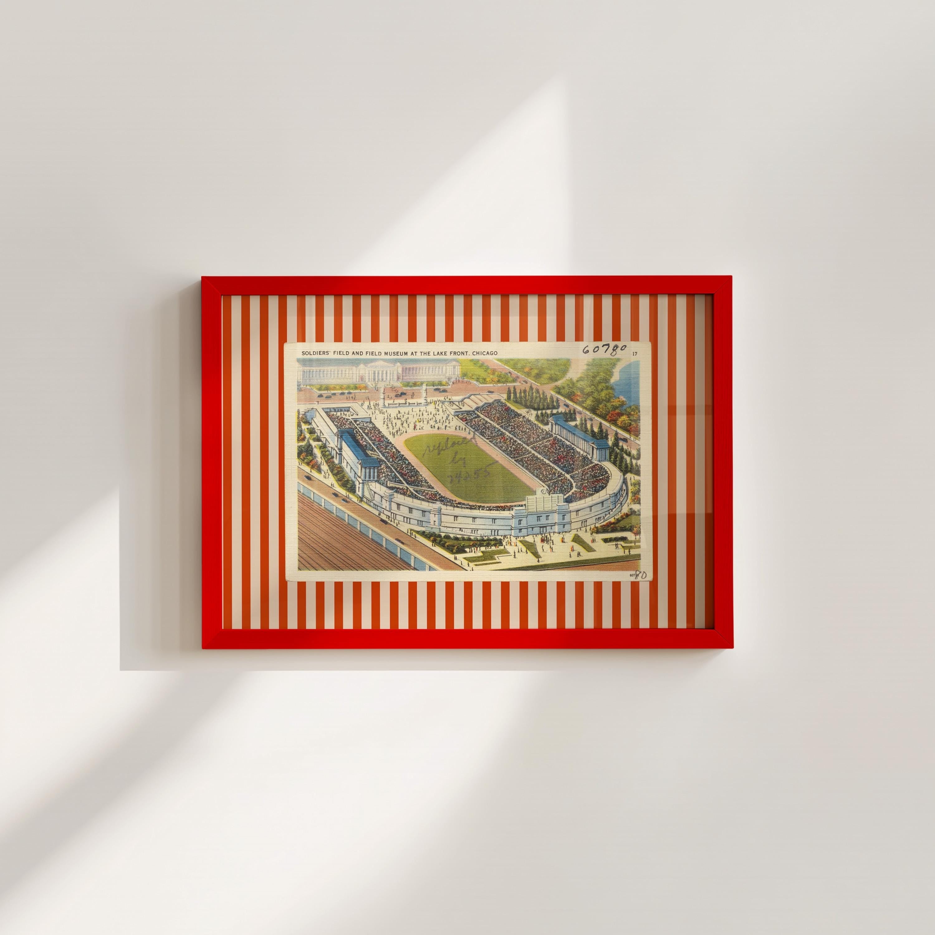 Soldier's Field Chicago Vintage Football Digital Art Print