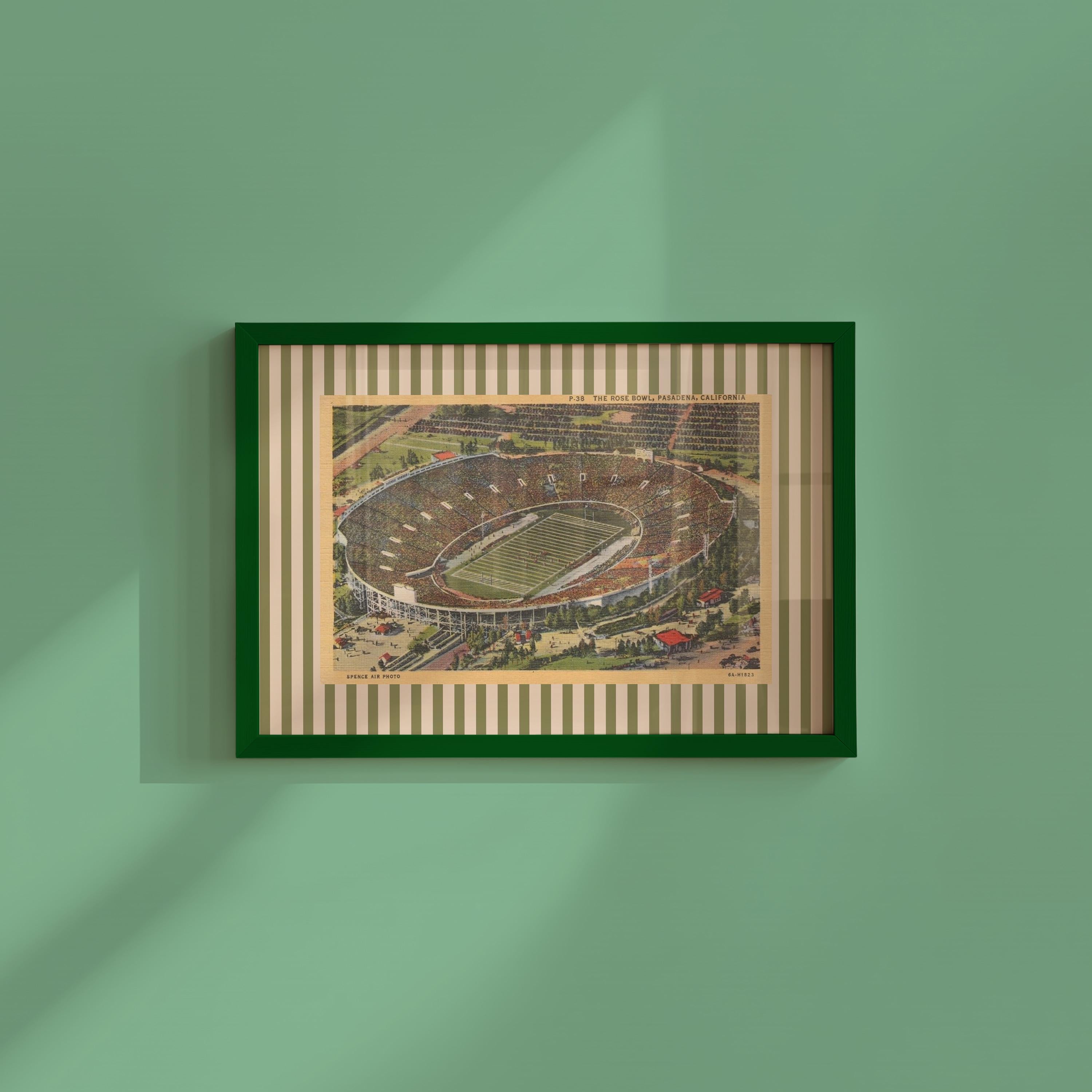 Vintage Rose Bowl Football Digital Art Print