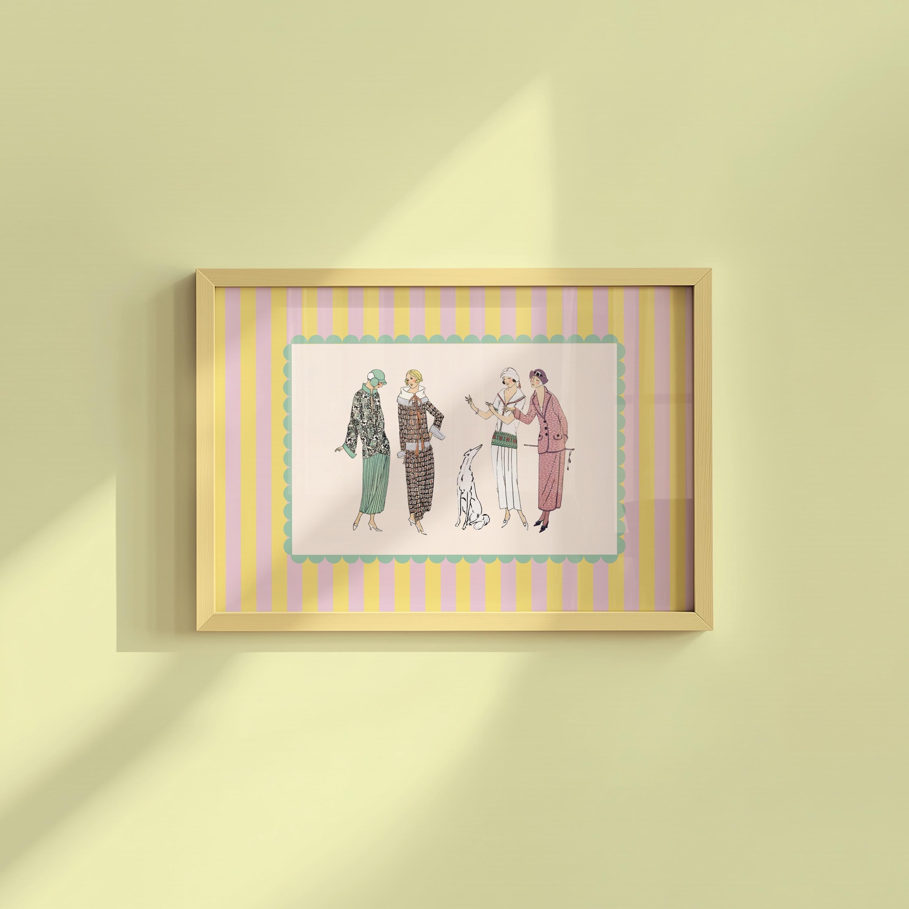 Fashion and Dog Digital Art Print