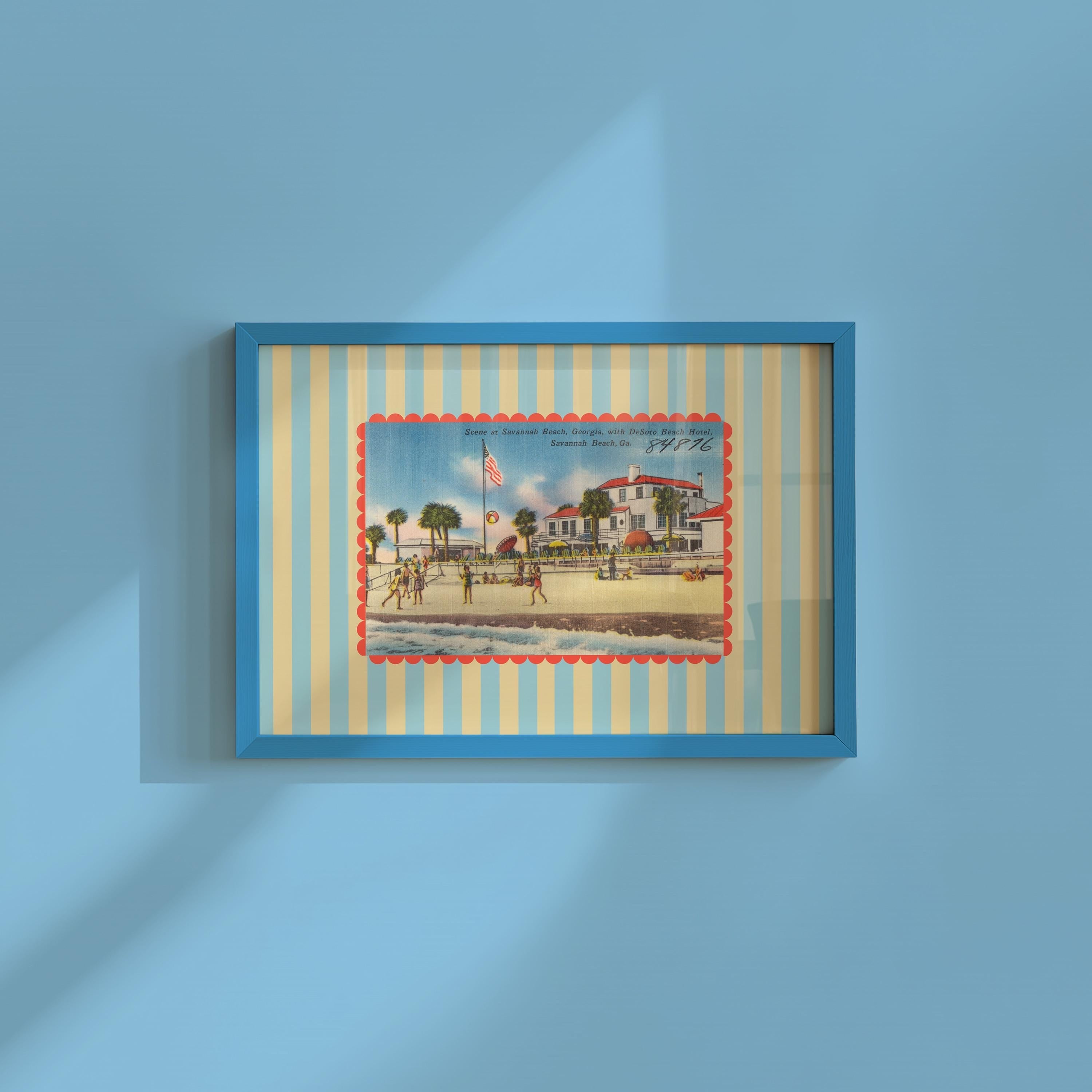 Savannah Georgia Vintage Beach Digital Art Print