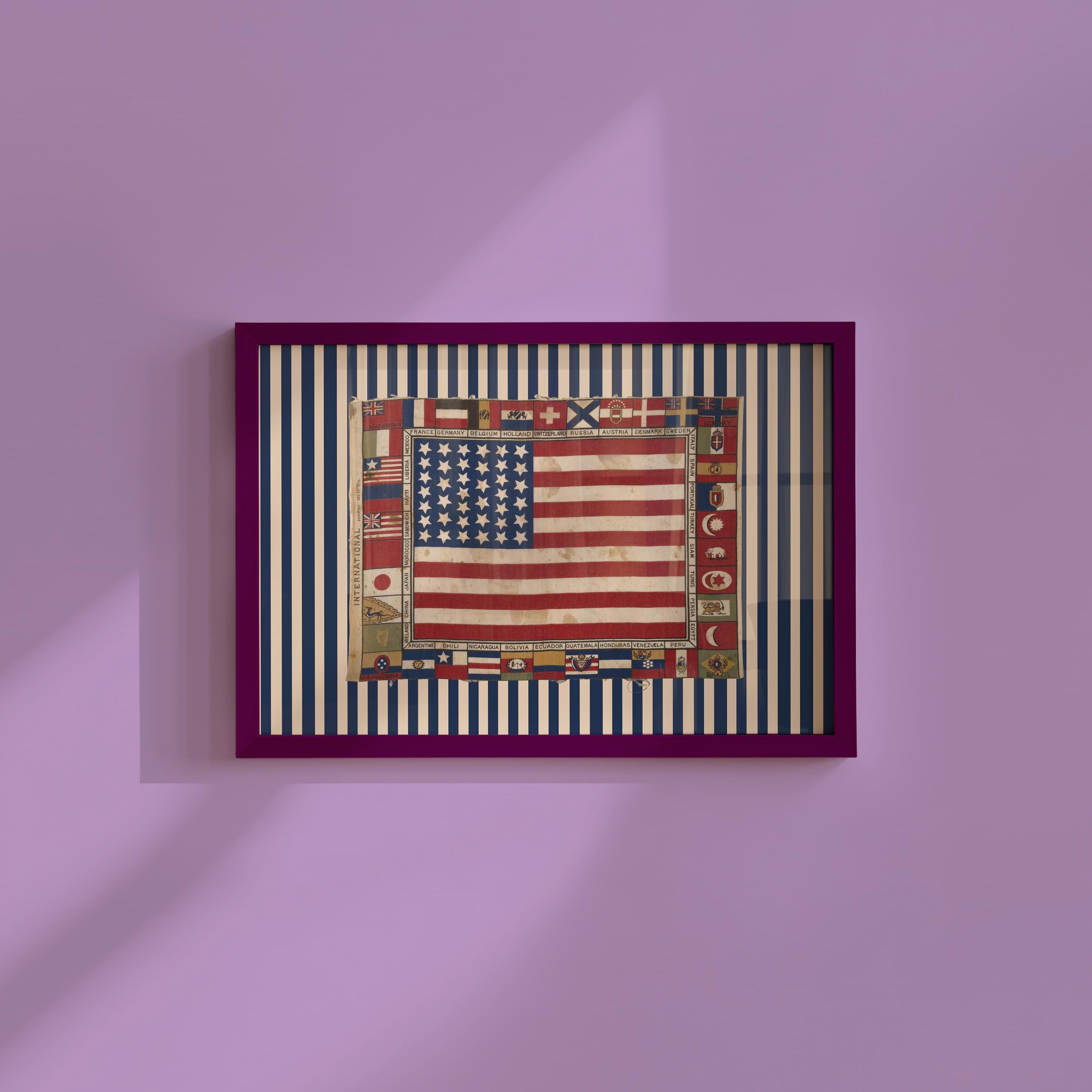 Vintage American Flag Digital Art Print