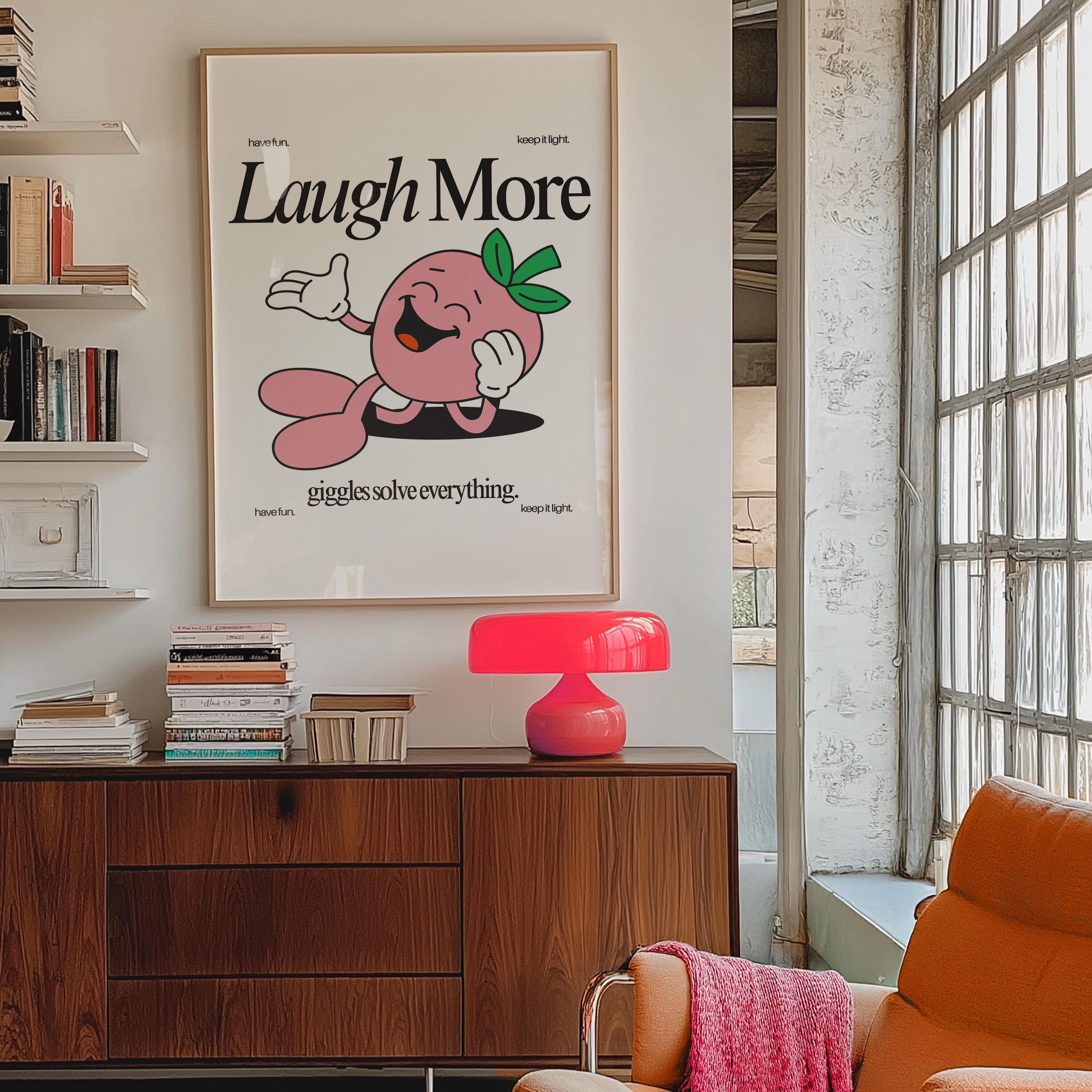 Quirky Art, Classroom Art, Trendy Art Prints, Funny Quotes, Laugh More Art, Cool Apartment Decor, Digital Download, Classroom decor