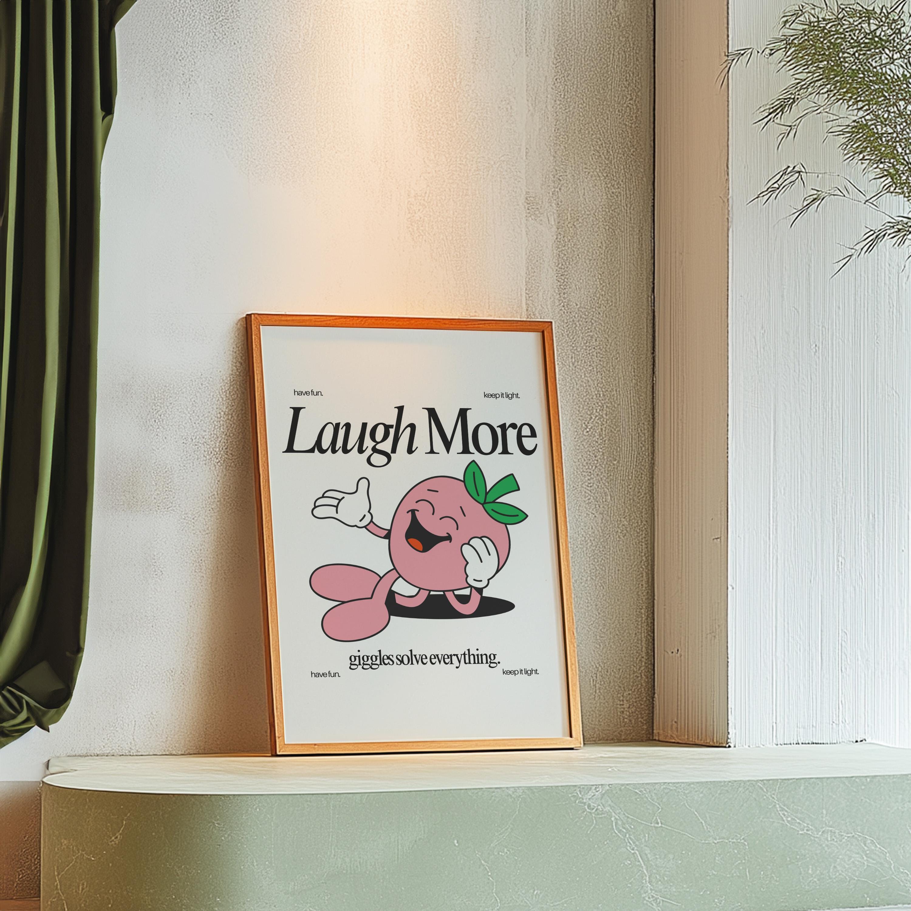 Quirky Art, Classroom Art, Trendy Art Prints, Funny Quotes, Laugh More Art, Cool Apartment Decor, Digital Download, Classroom decor
