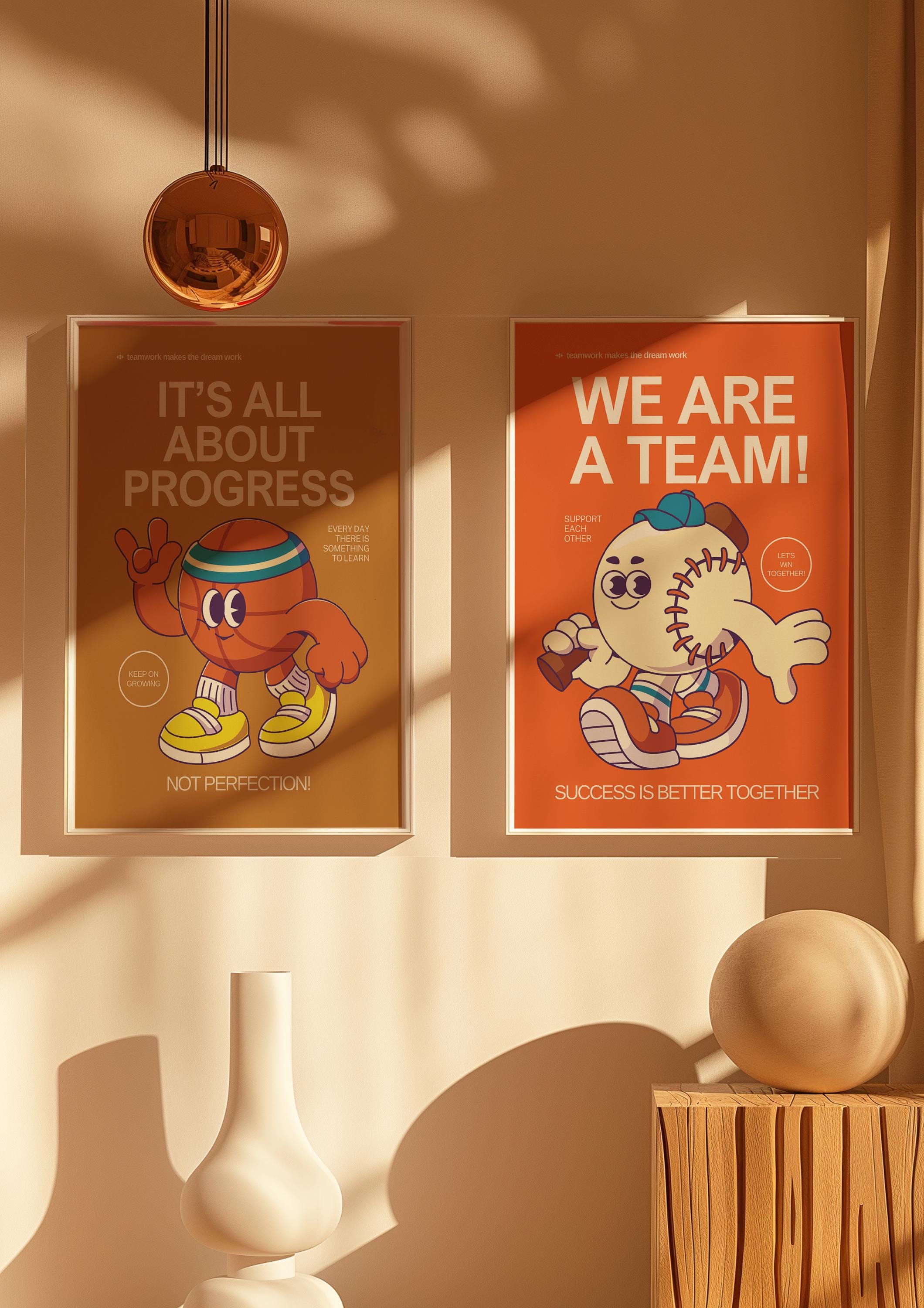 Gallery Wall Set of 2 Kids and Classroom Digital Art Prints