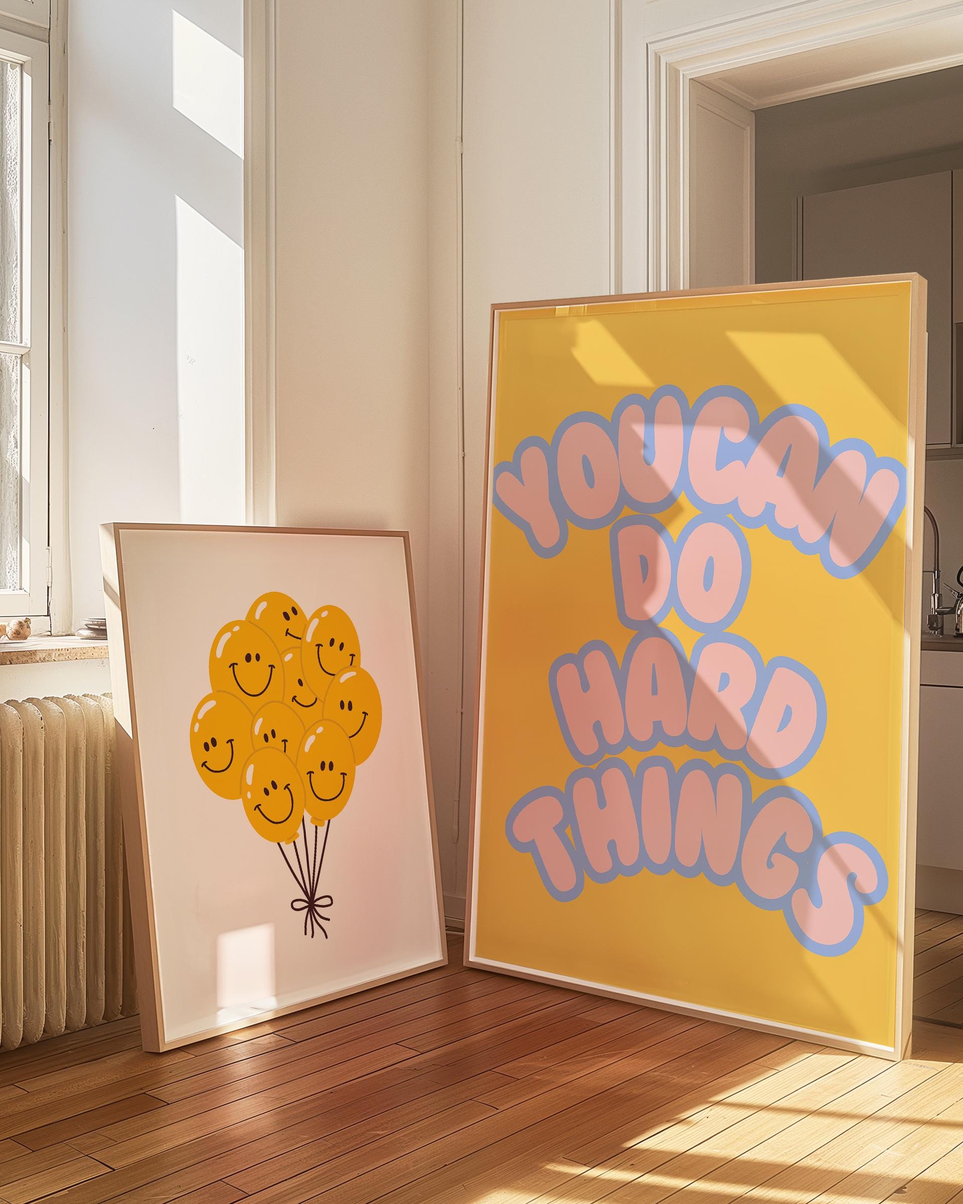 Kids Wall Art, Gallery Wall Set of 2, Kids Art Prints, Classroom Decor, Classroom Poster, Digital Art Print Set, Feelings Art Print