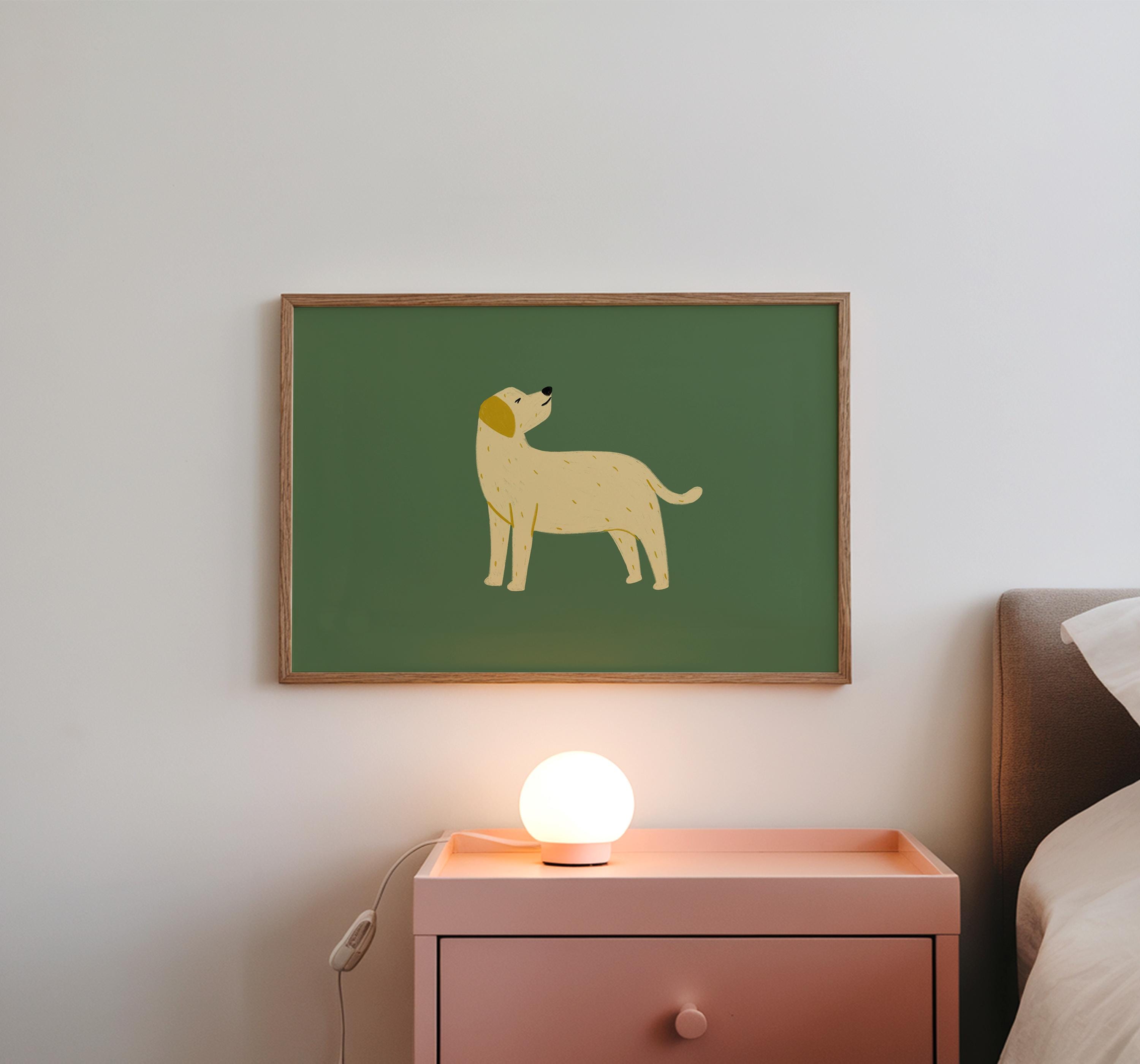Lab Dog Art Print | Modern Dog Pop Art Poster | Colorful Dog Wall Decor | Digital Download for Gallery Walls & Maximalist Home Decor