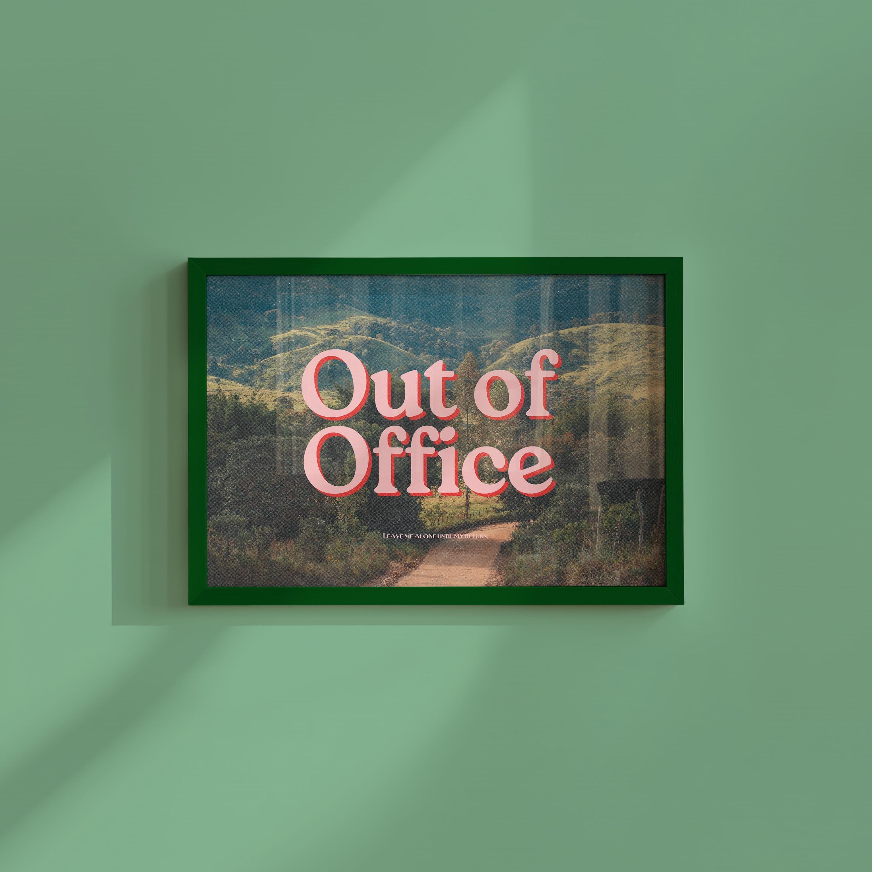 Out of Office Grainy Horizontal Retro Photograph Digital Art Print