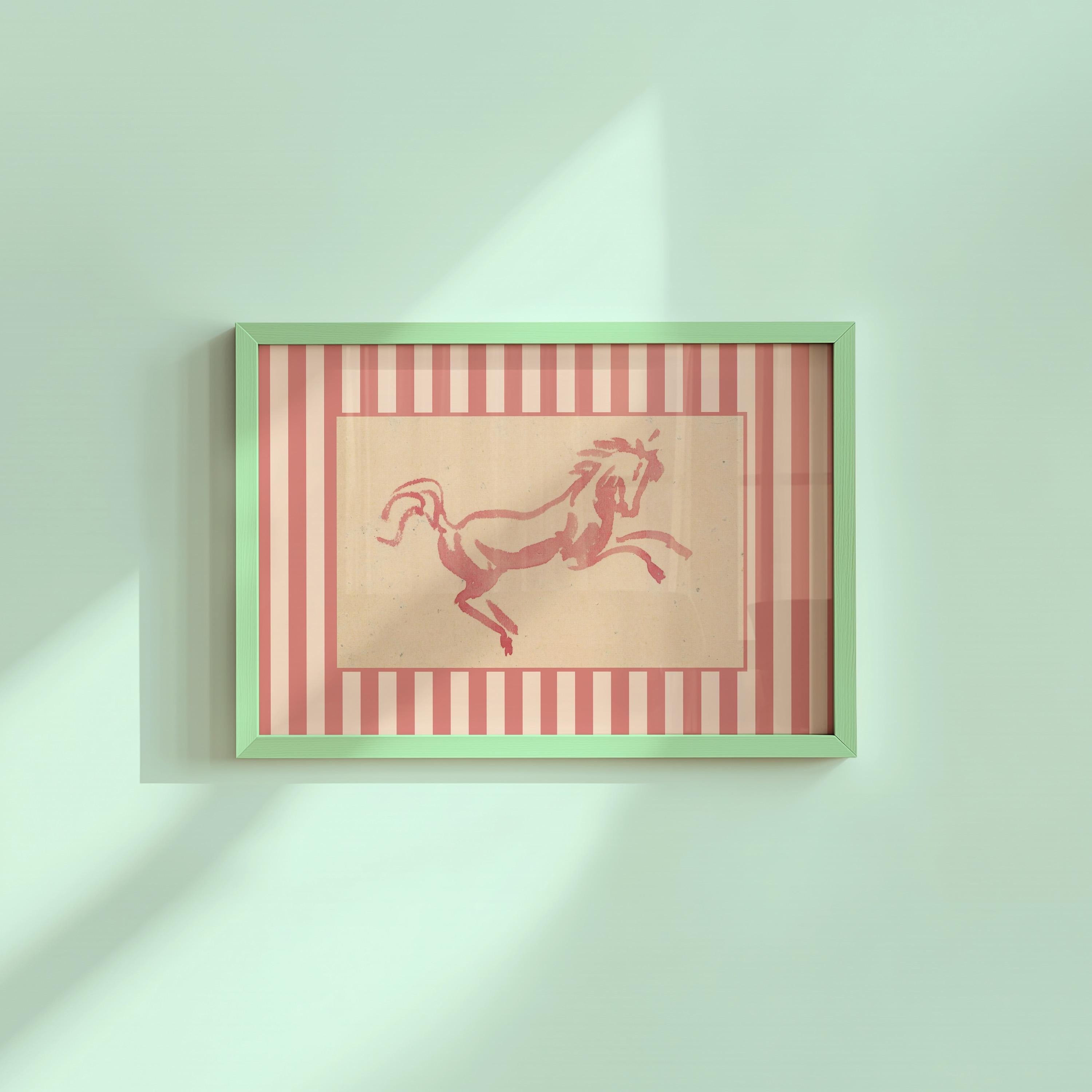 Pink Hose Vintage Digital Art Print