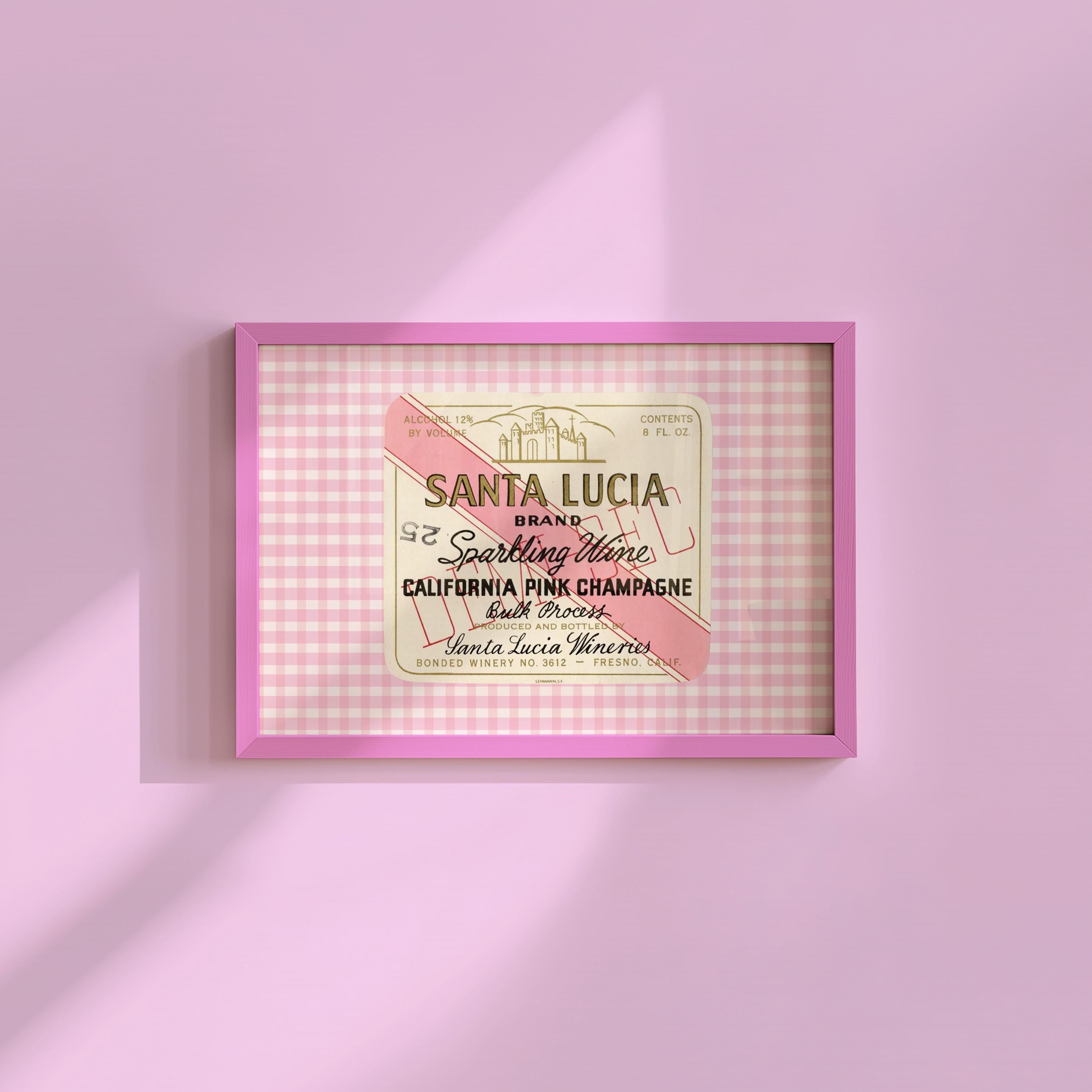 Pink Champagne Digital Art Print