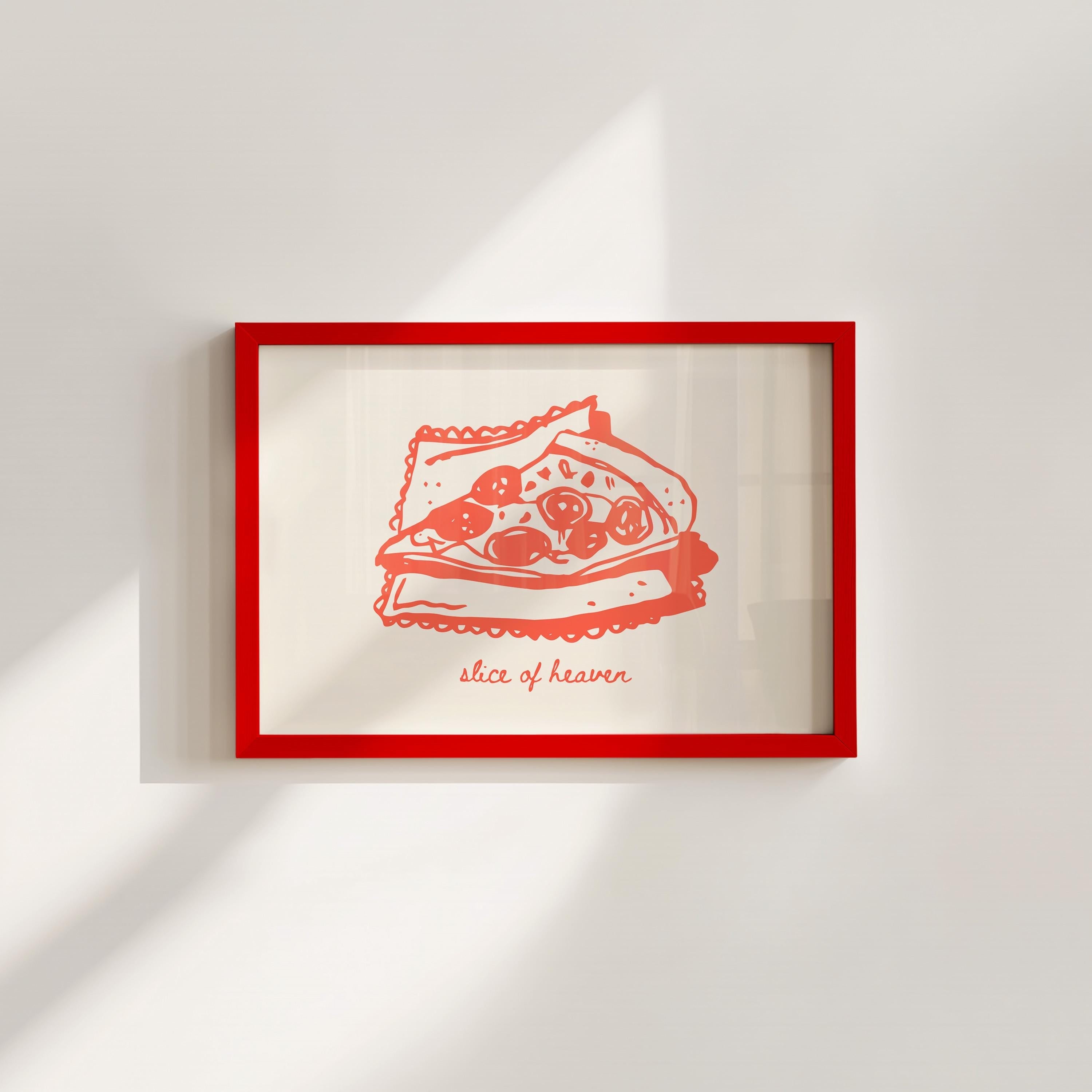Slice of Heaven Pizza Horizontal Digital Art Print