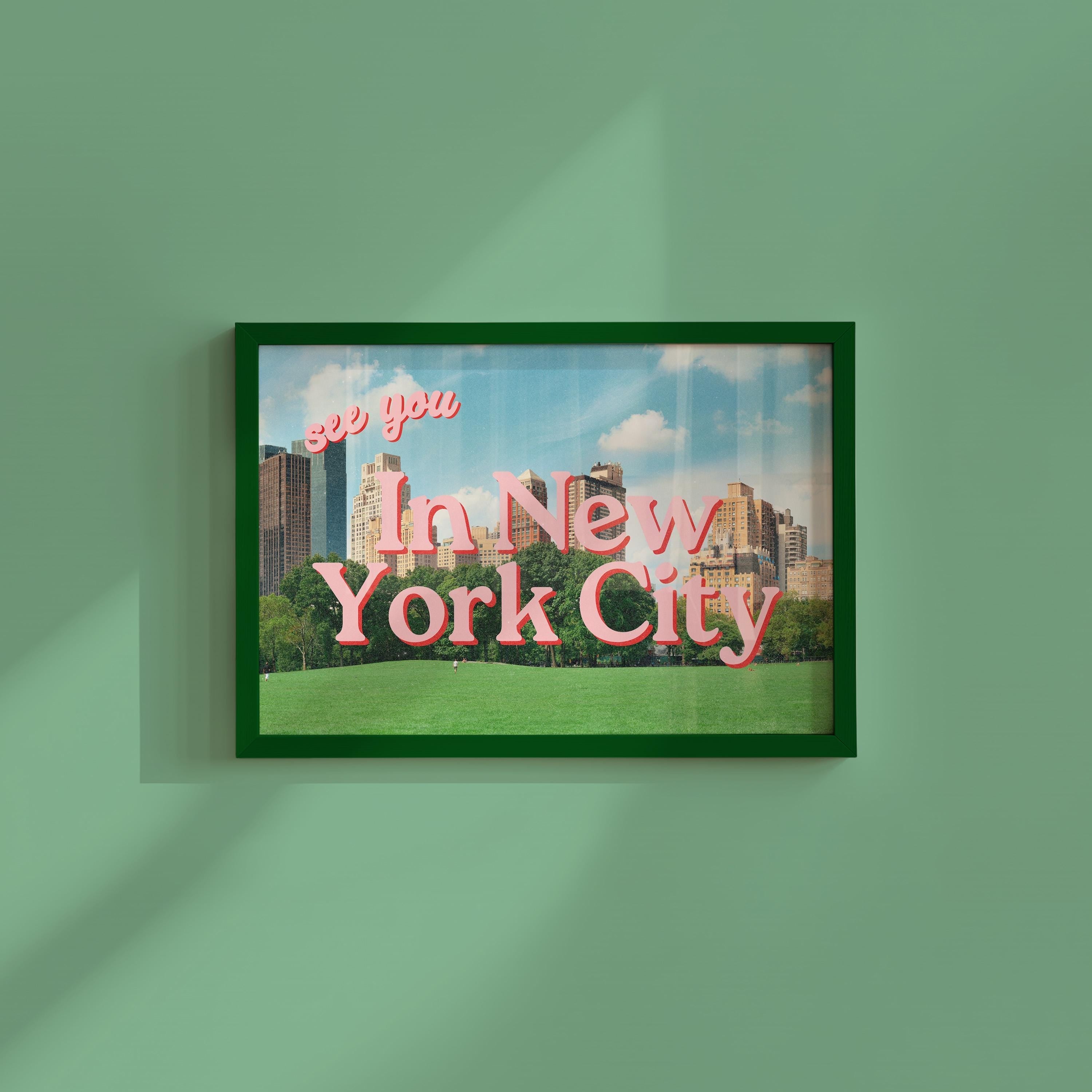 See You In New York City Central Park Digital Art Print