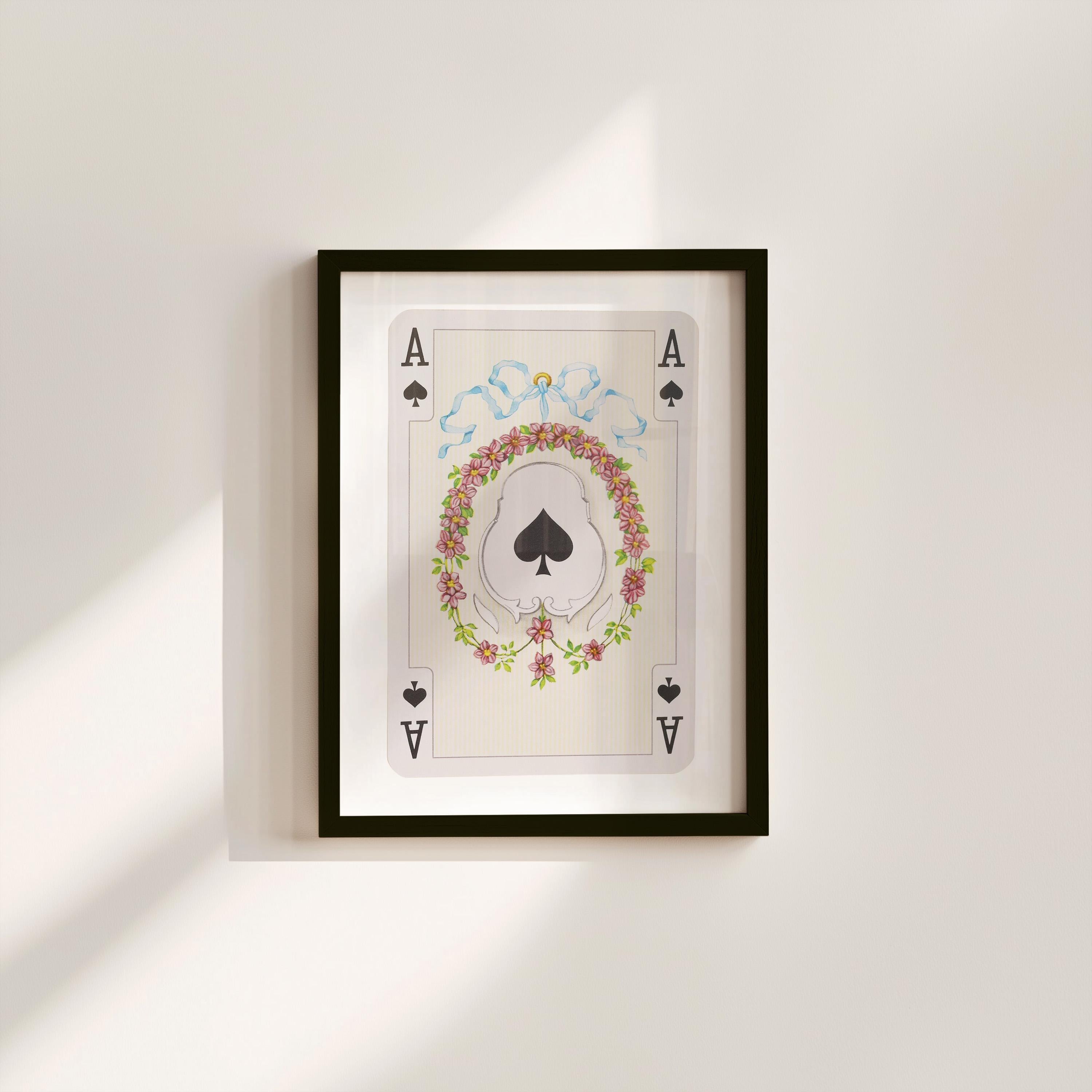 Vintage Ace of Spades Digital Art Print
