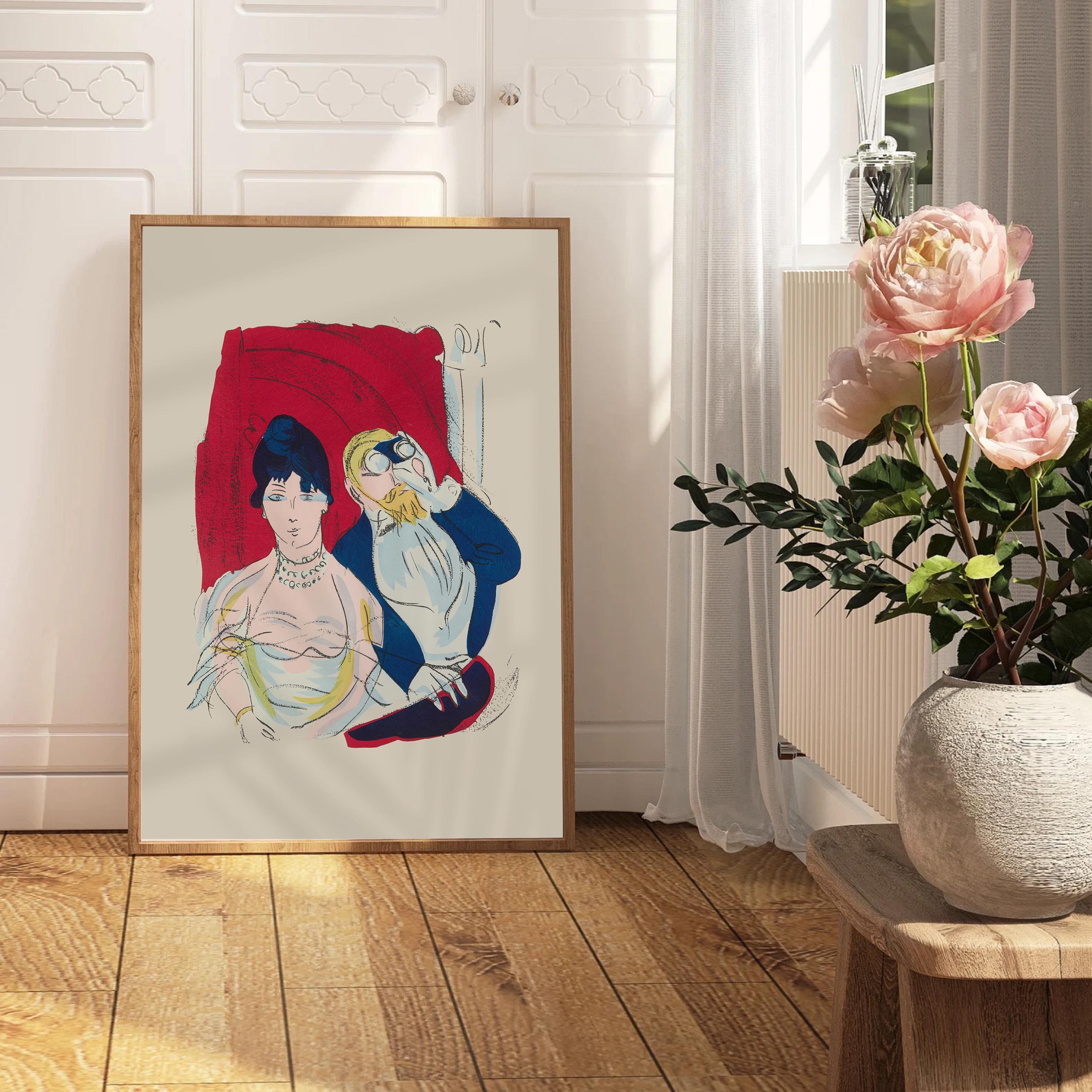 The Balcony Vintage Digital Art Print