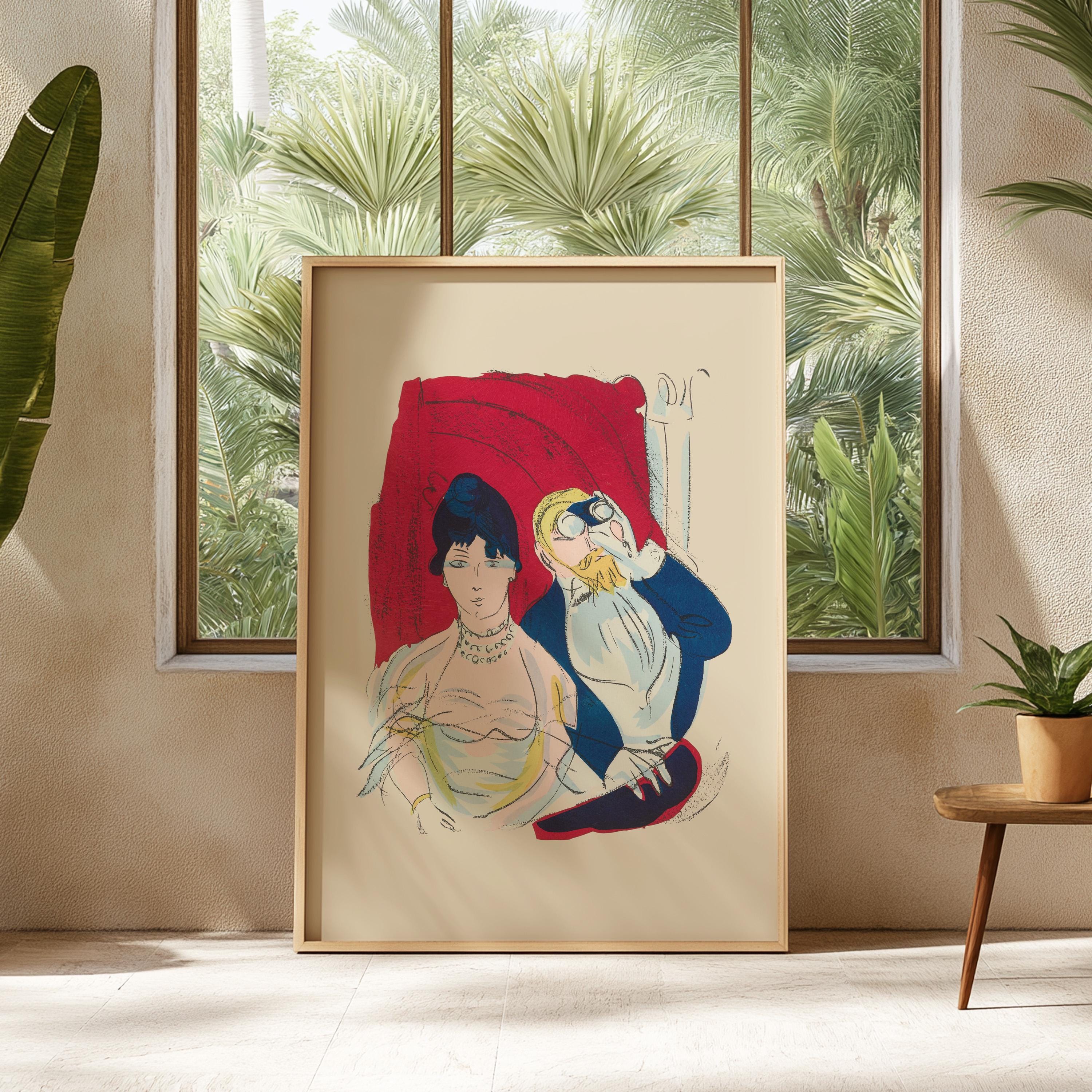 The Balcony Vintage Digital Art Print
