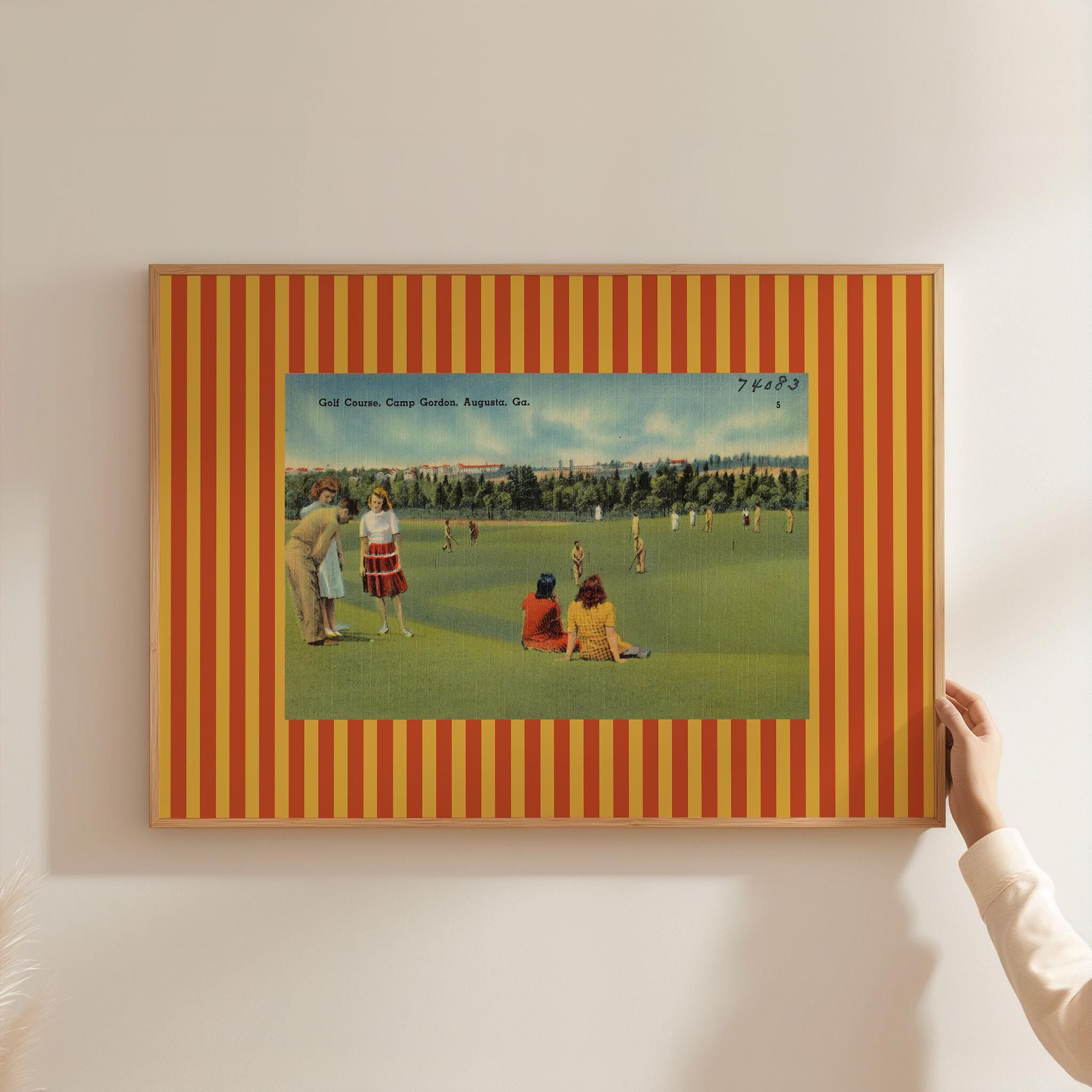 Golfers Print, Augusta Art, Retro Gift for Golfer Dad, Horizontal Vintage, Office Decor, Golf Poster, Masters Art Print, GS print Shoppe