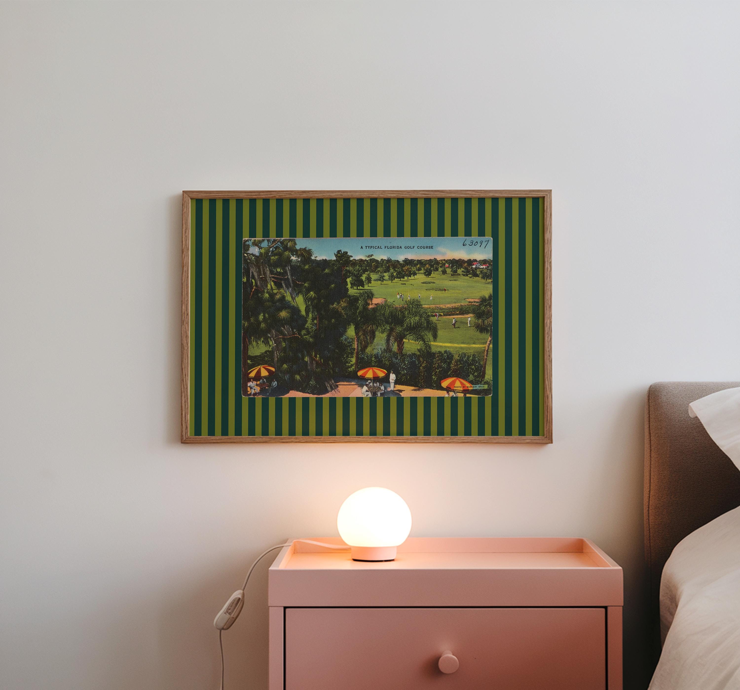 Golfers Print, Golf course Art, Retro Gift for Golfer Dad, Horizontal Vintage, Office Decor, Golf Course Print, Golfing Art Print, Florida