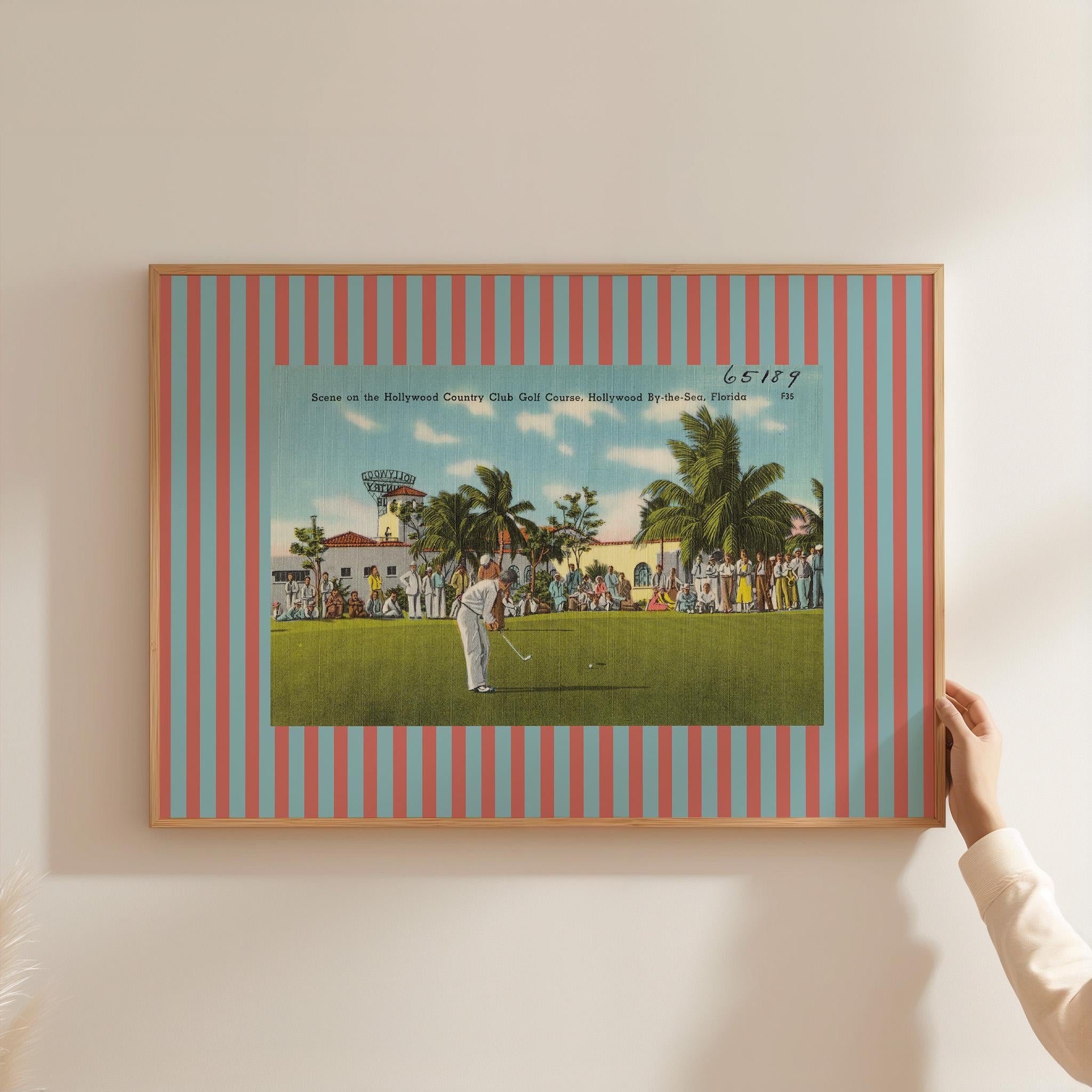 Golfers Print, Golf course Art, Retro Gift for Golfer Dad, Horizontal Vintage, Office Decor, Golf Course Print, Golfing Art Print, Florida