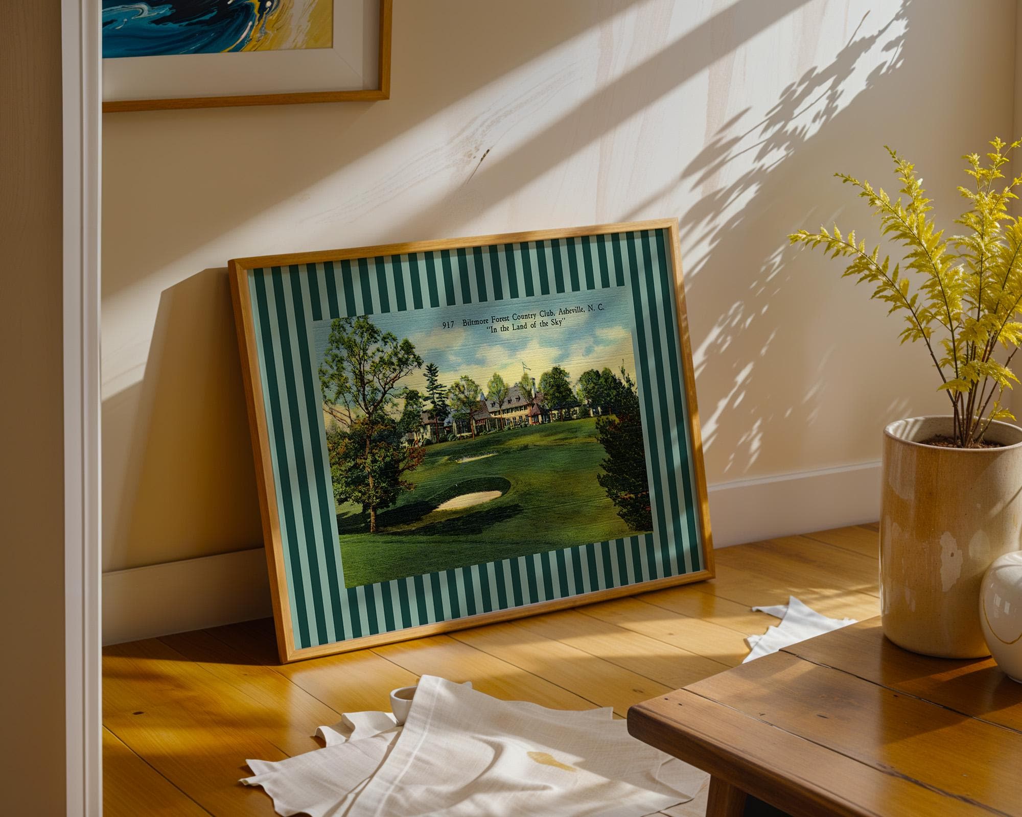Golfers Print, North Carolina Art, Retro Gift for Golfer Dad, Horizontal Vintage, Office Decor, Golf Poster, Masters Art Print, Biltmore art