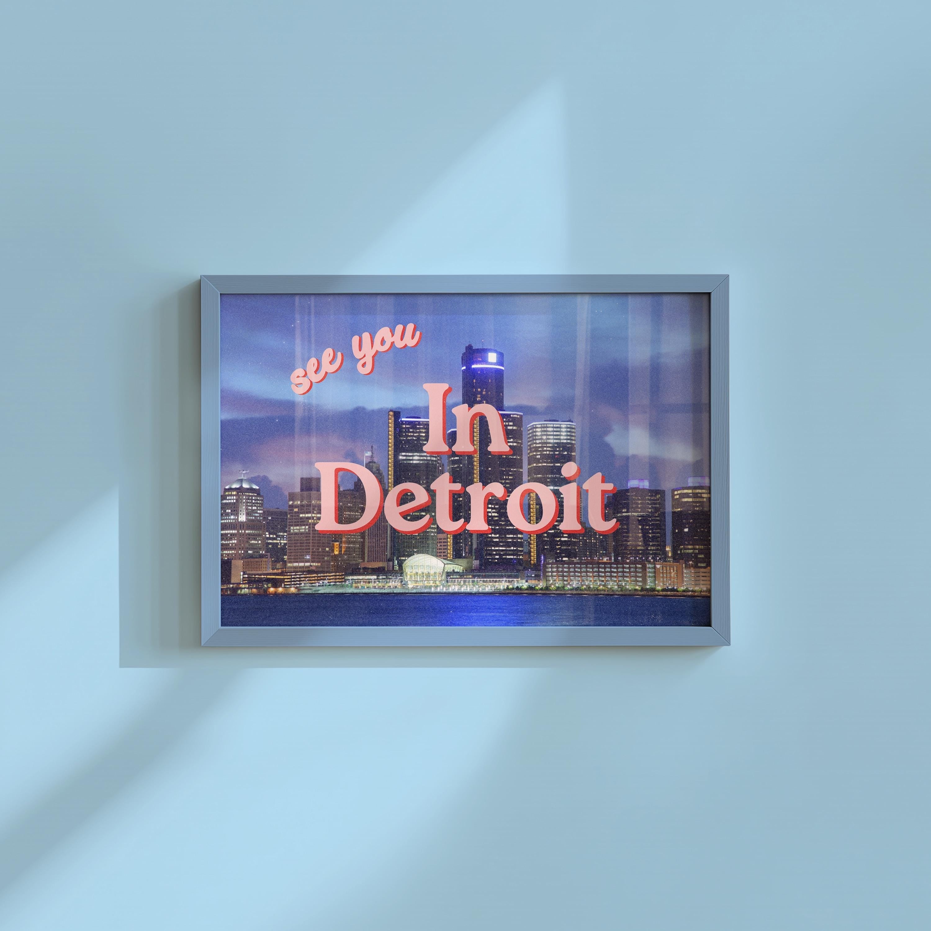 See You In Detroit Digital Art Print